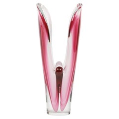 Paul Kedelv Flygsfors Glass Coquille Fantasia Swedish Art Glass Vase