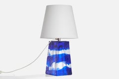 Paul Kedelv, Tischlampe, Glas, Metall, Schweden, 1970er Jahre