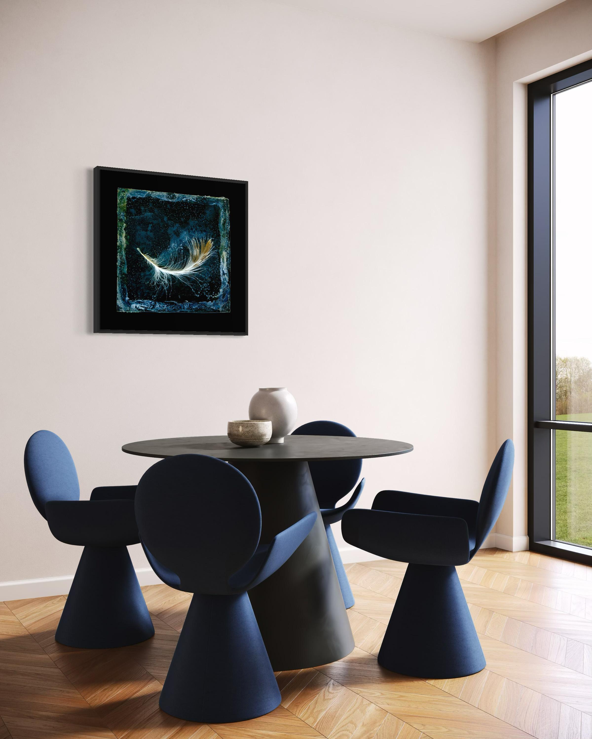 Sketch for a Down Feather Work, Uisken, Custom mounted and framed artwork For Sale 1