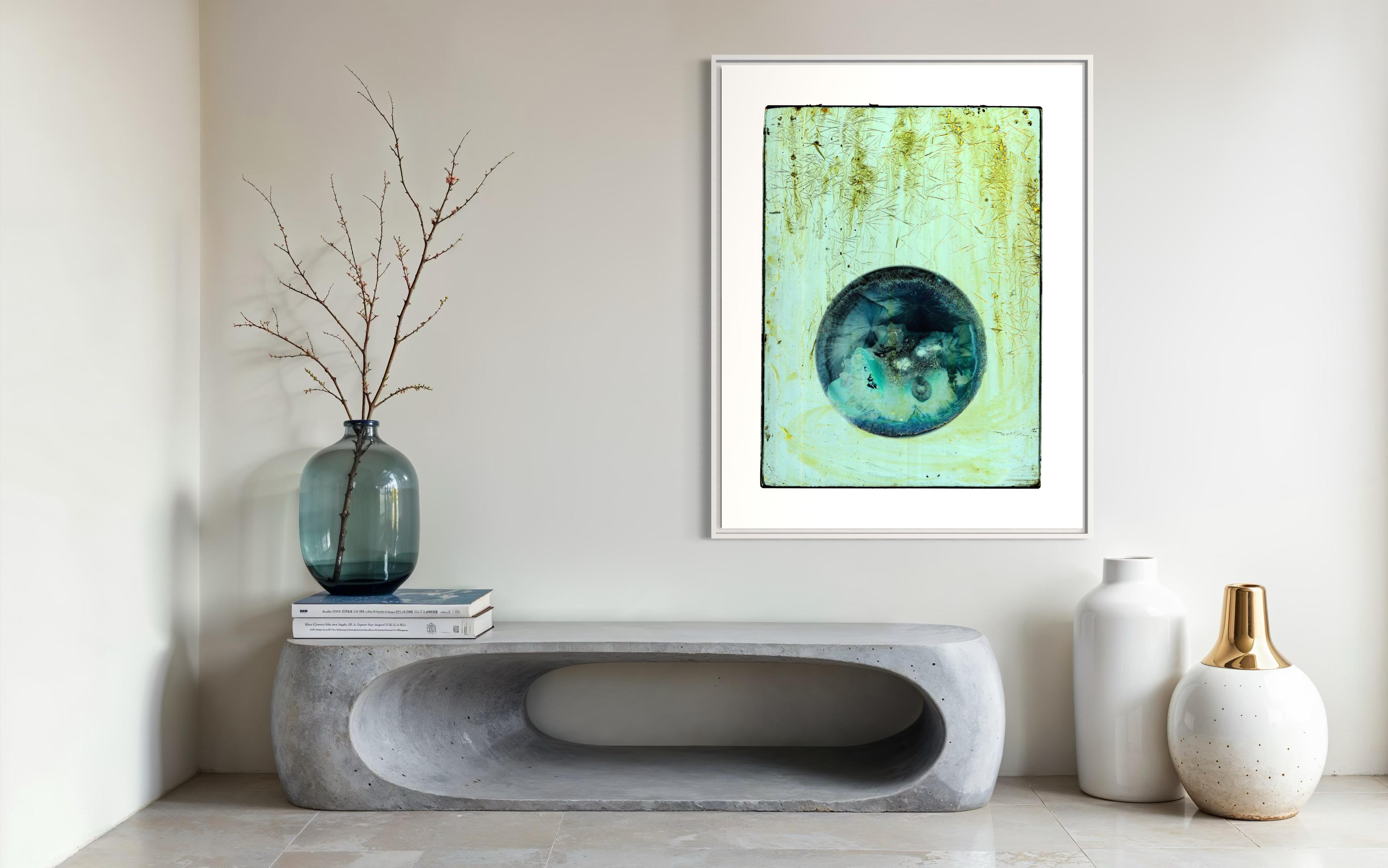 Blue Dot, Chemical Works, Abstract Print on Fine Art Paper - Photograph by Paul Kenny