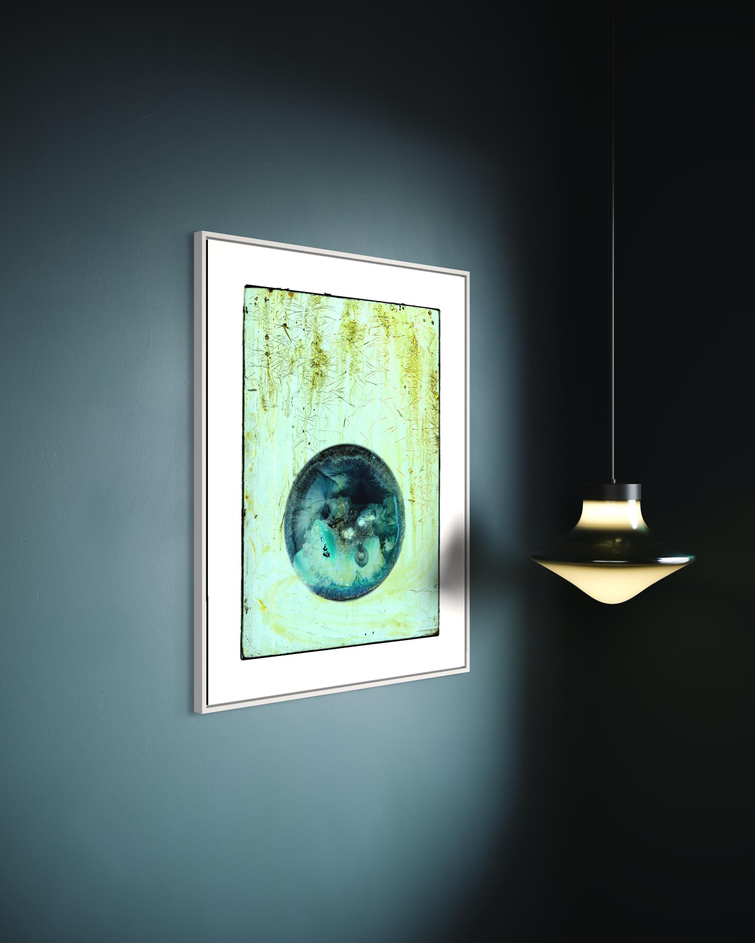 Blue Dot by Paul Kenny, from the Chemical Works series, 2025, 
Edition of 3 + 2AP

‘The work, building on themes developed over fifty years, tries to find the awe-inspiring in that which is easily passed by. It contains issues of fragility, beauty