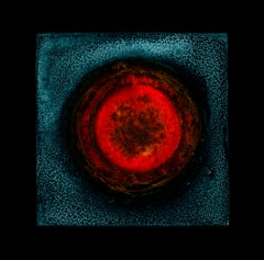 Iona Sun (eclipse and energy), Red, Black and Blue Abstract Print on Paper