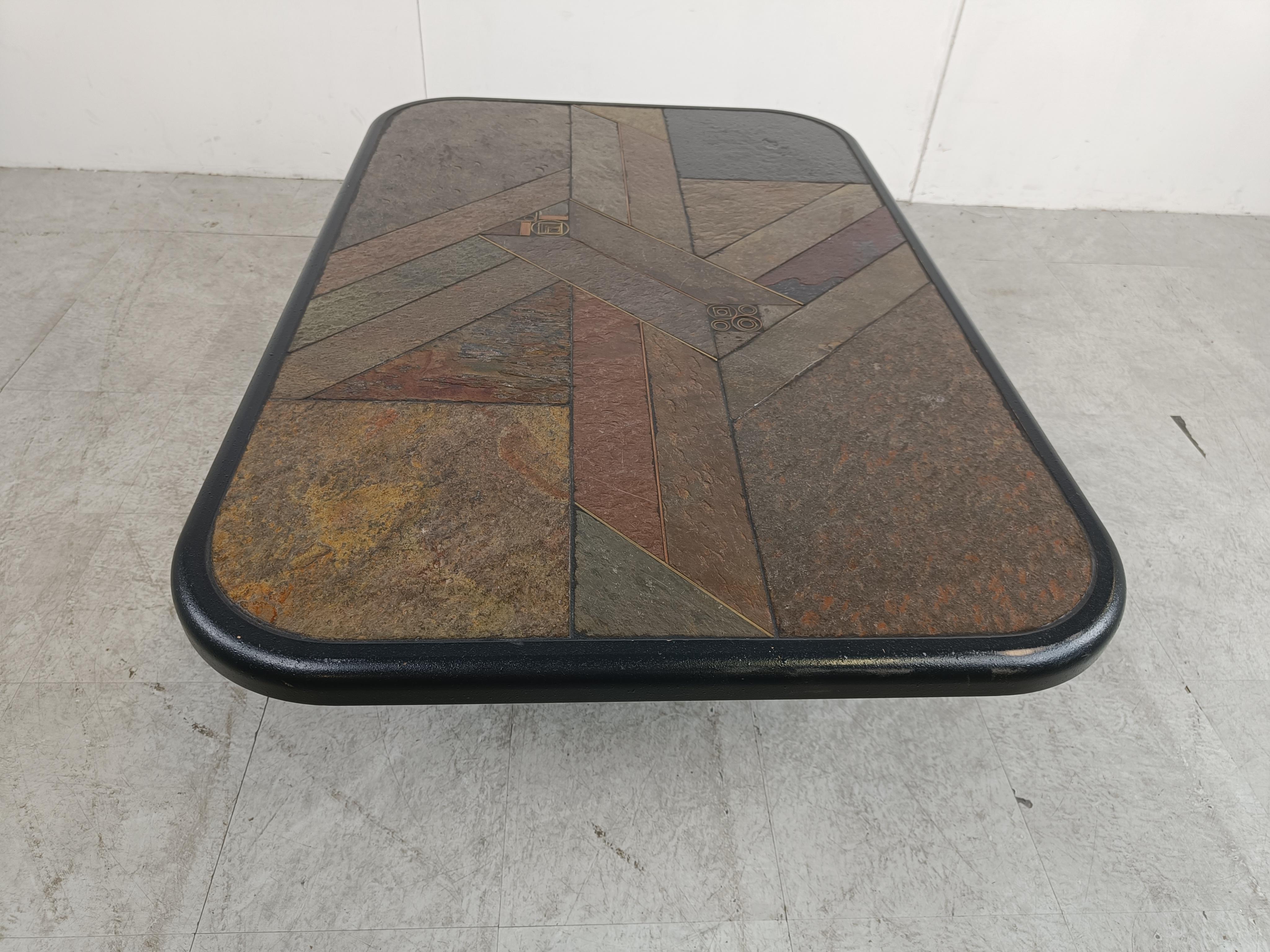 Paul Kingma attributed coffee table, 1980s For Sale 3