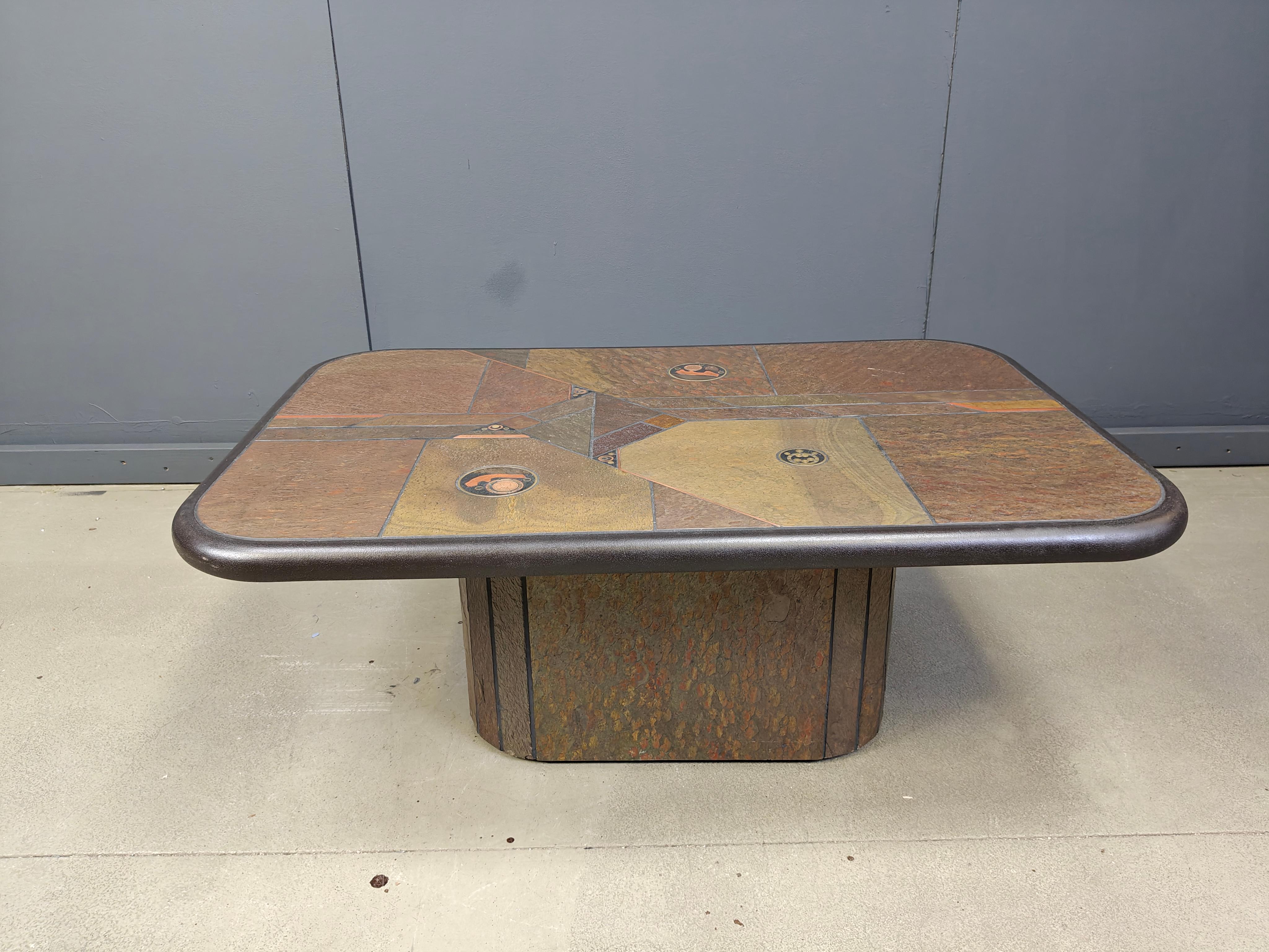 Mesa de centro atribuida a Paul Kingma, años 80 en venta 3