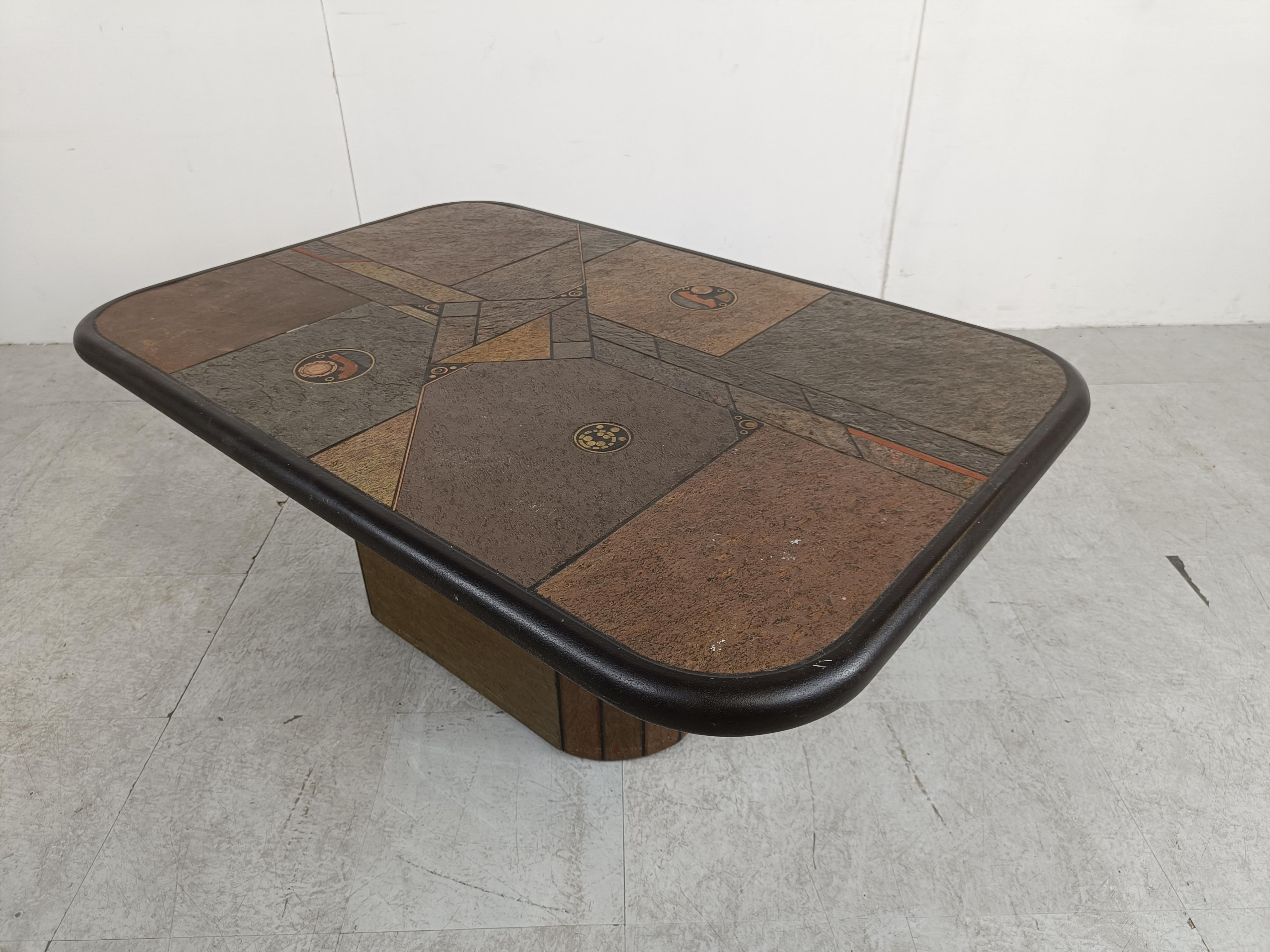 Paul Kingma attributed coffee table, 1980s For Sale 4