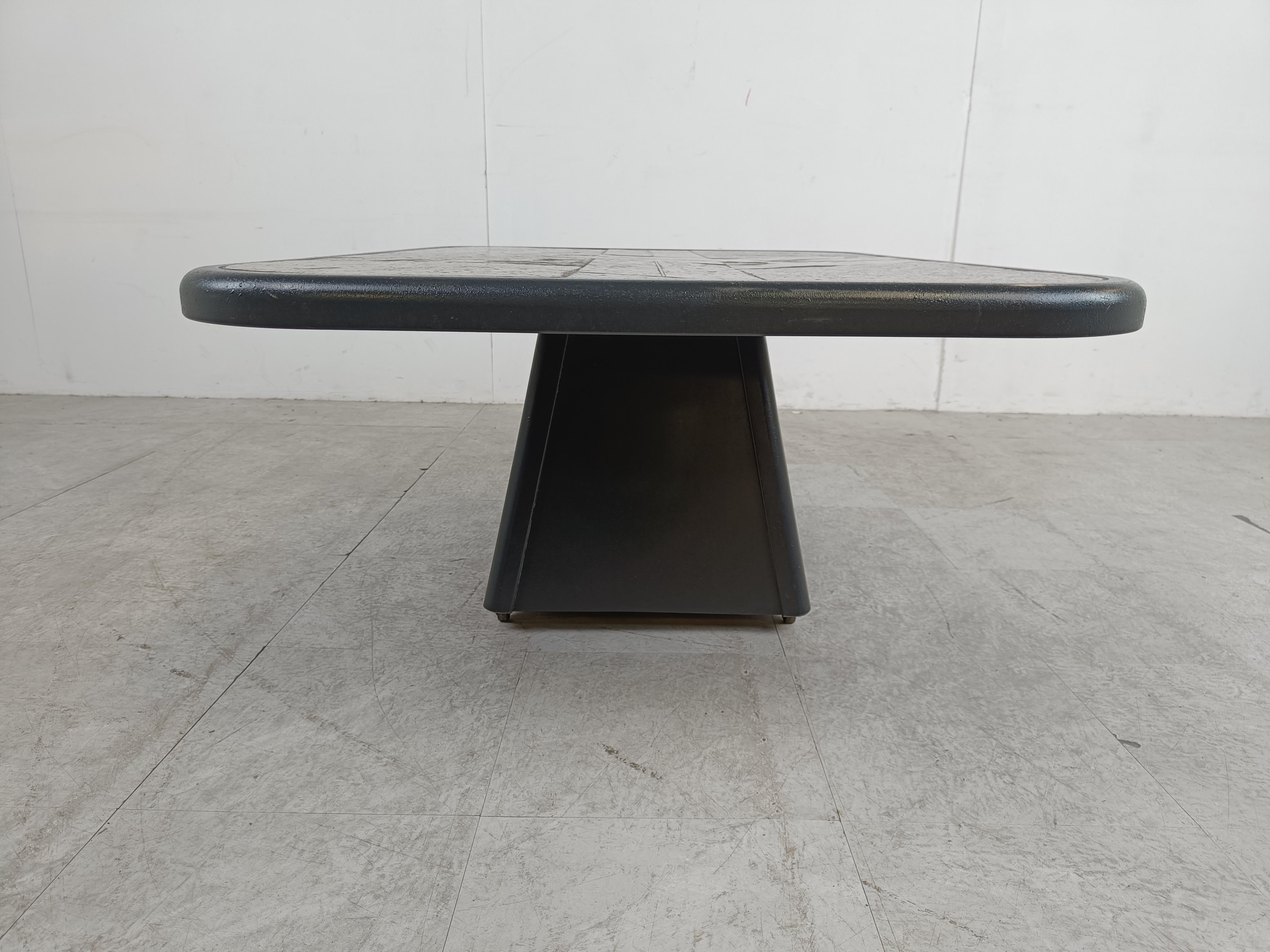 Paul Kingma attributed coffee table, 1980s For Sale 4