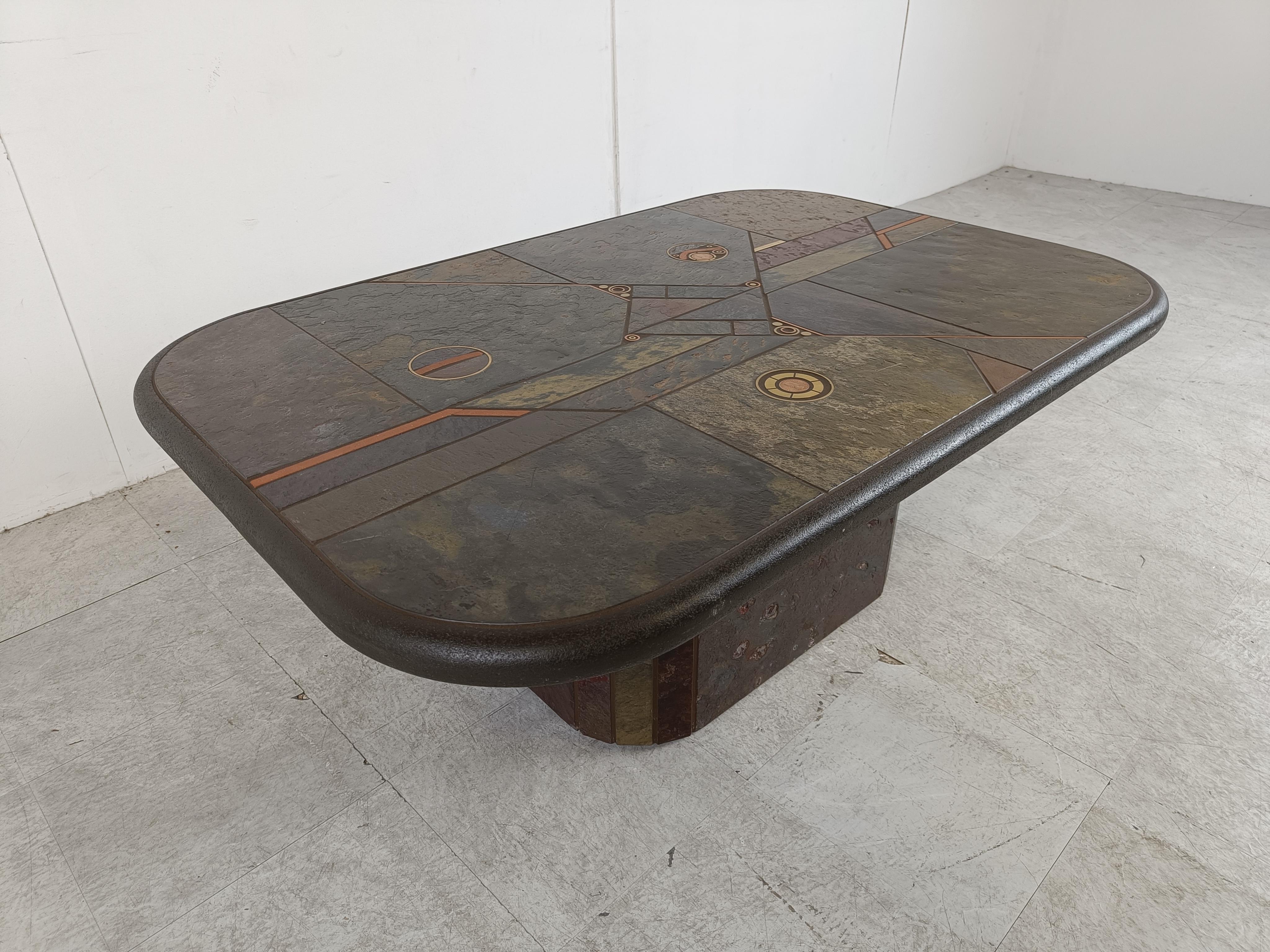 Paul Kingma attributed coffee table, 1980s 4