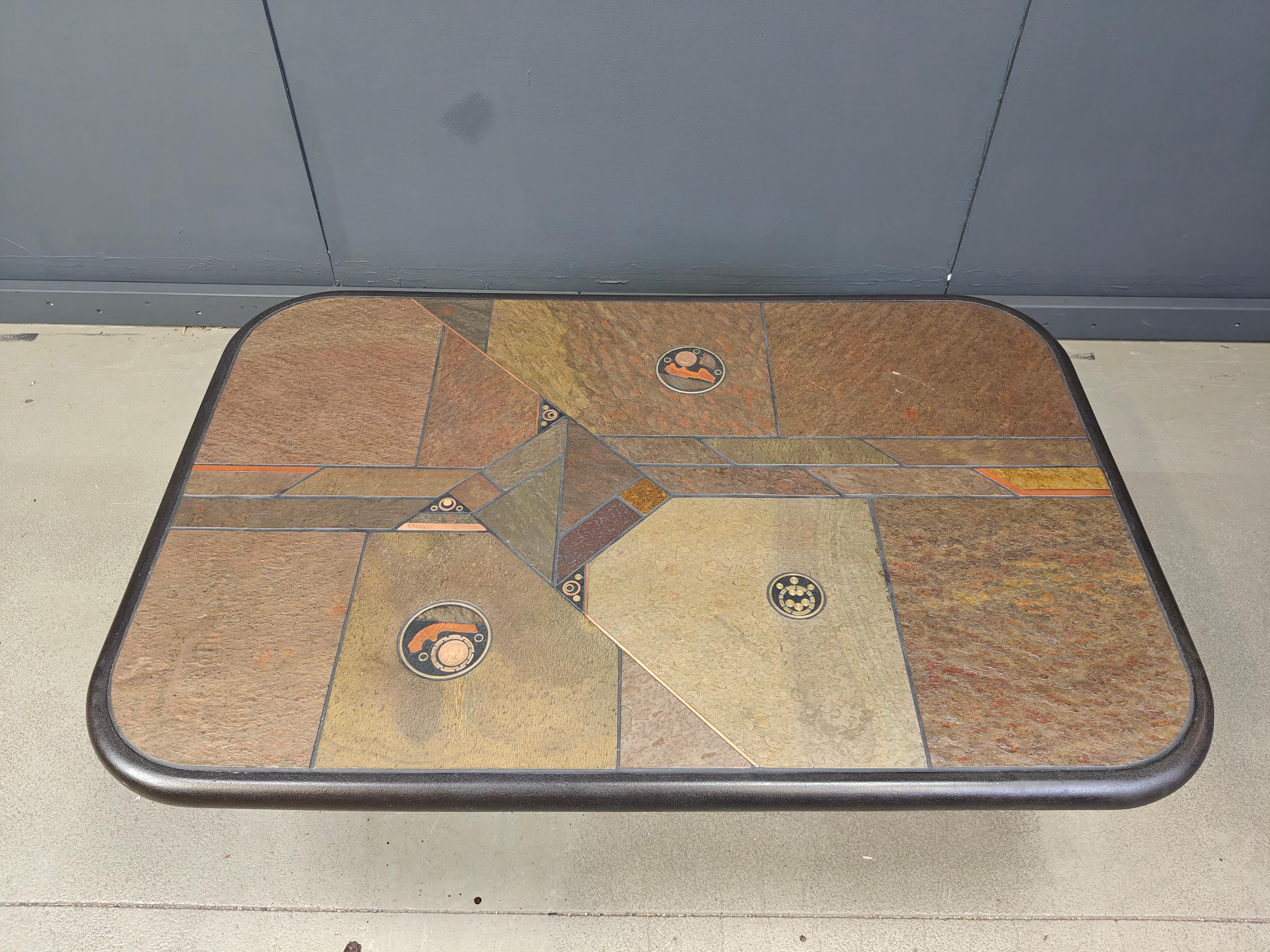 Mesa de centro atribuida a Paul Kingma, años 80 en venta 5