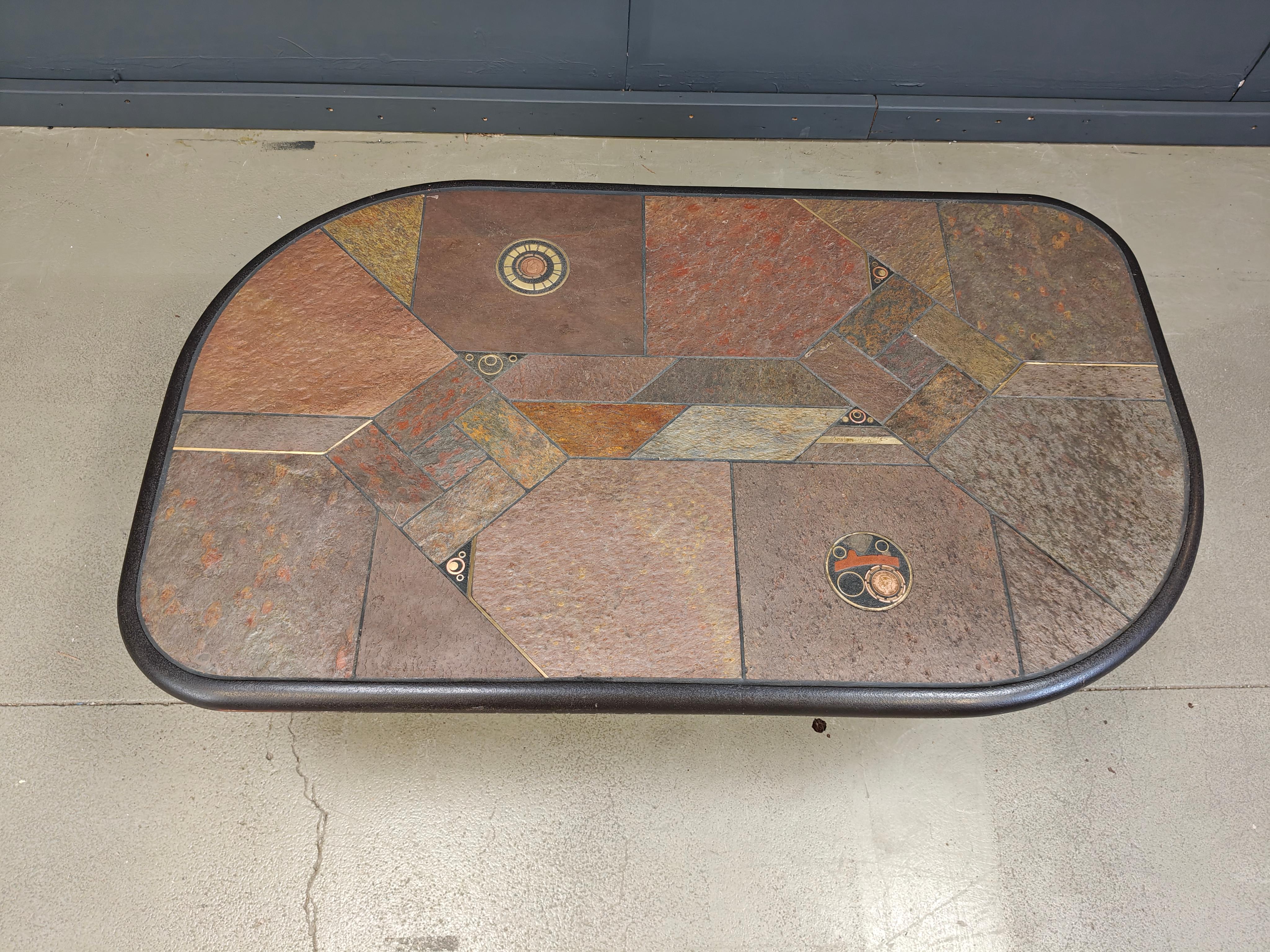 Mesa de centro atribuida a Paul Kingma, años 80 en venta 6