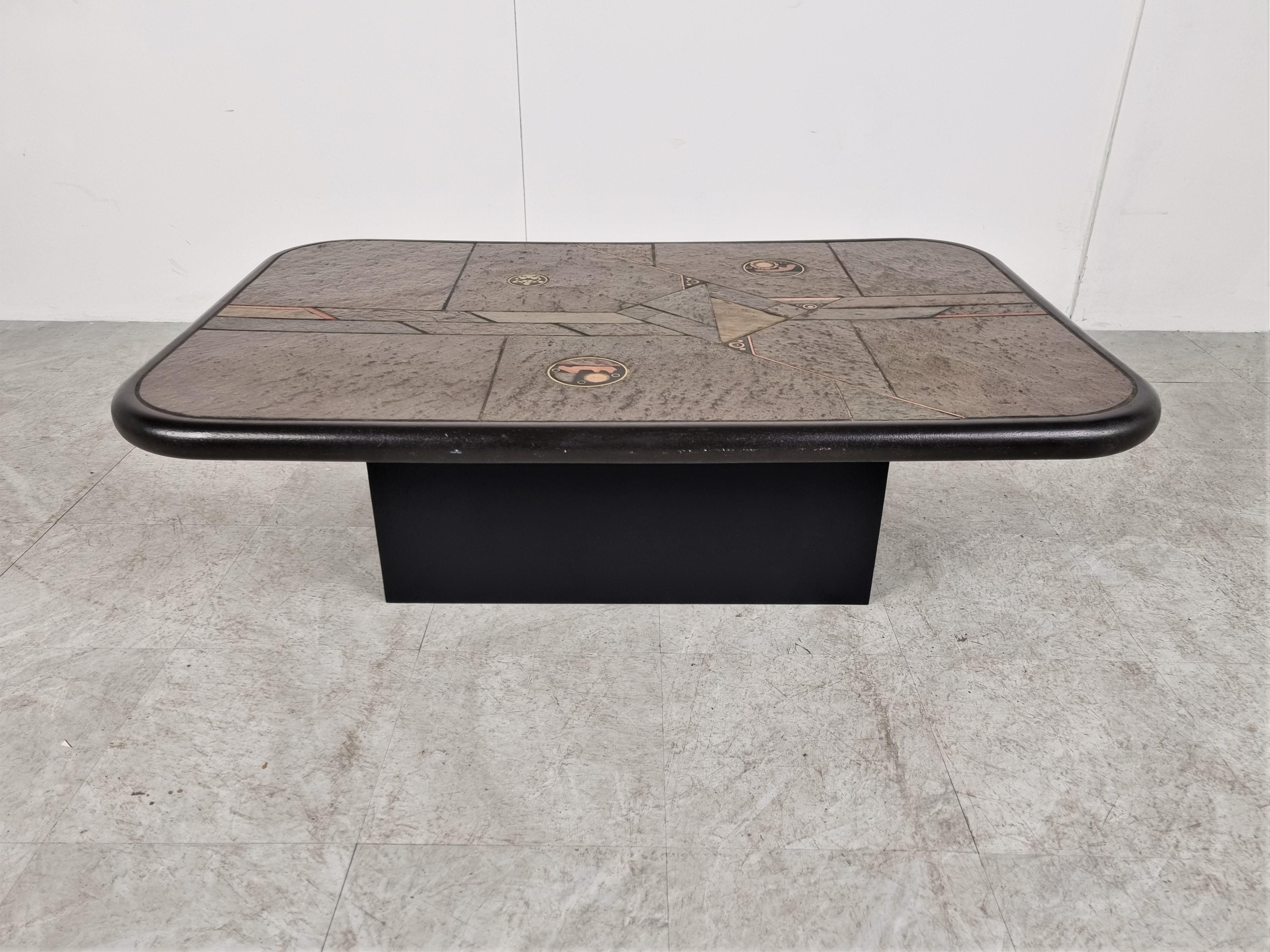 German Paul Kingma Attributed Coffee Table, 1980s For Sale