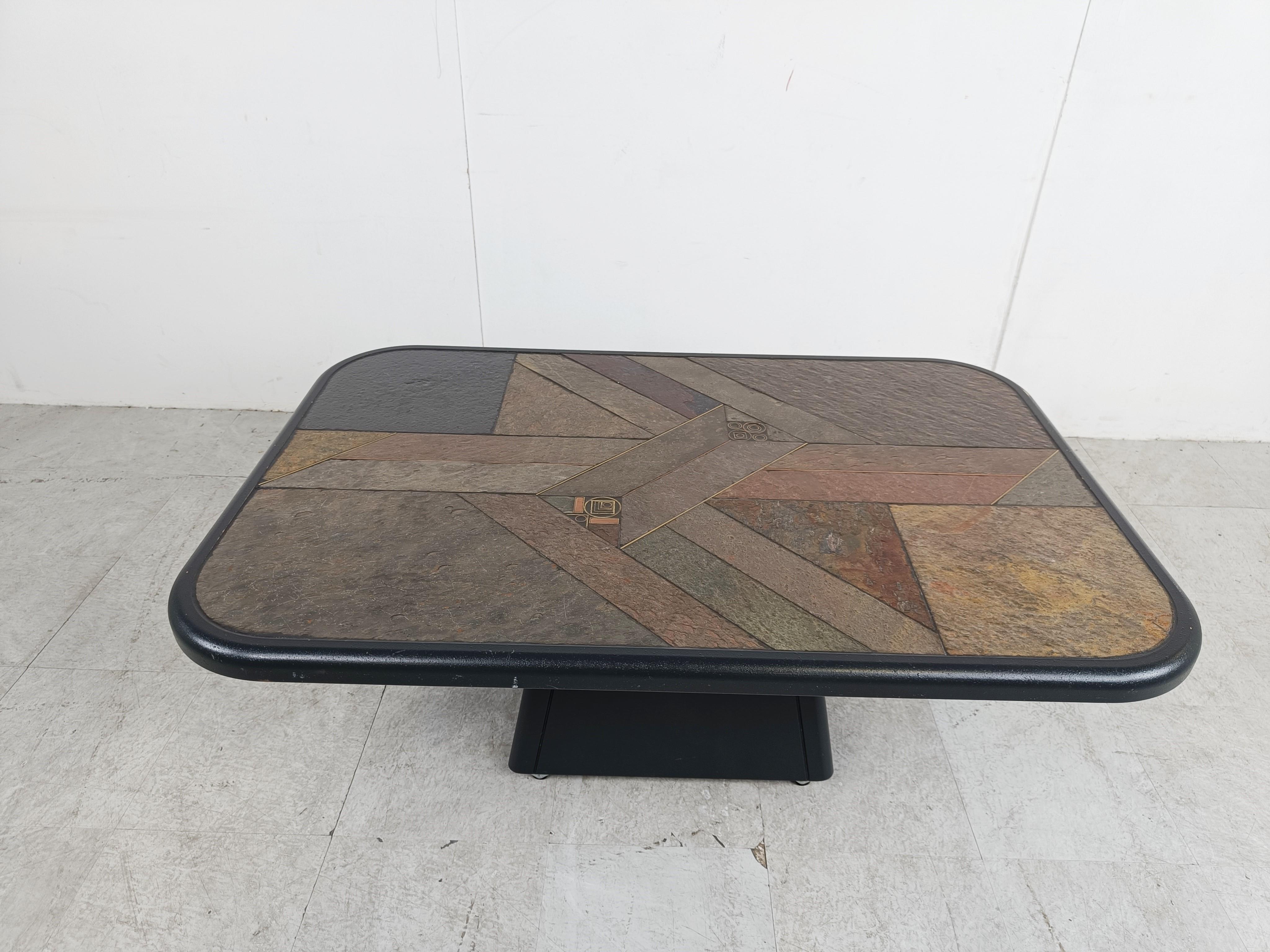 German Paul Kingma attributed coffee table, 1980s For Sale