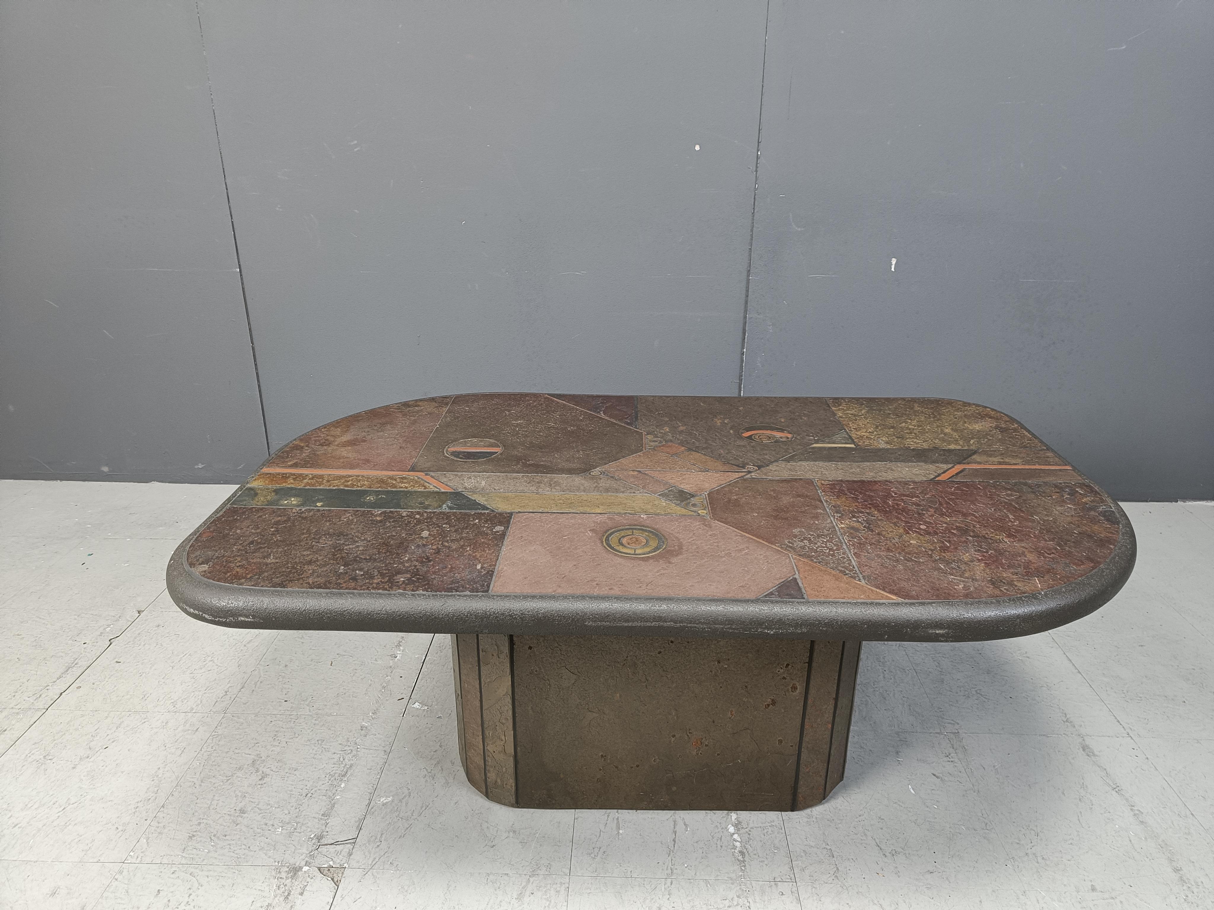 German Paul Kingma Attributed coffee table, 1980s For Sale