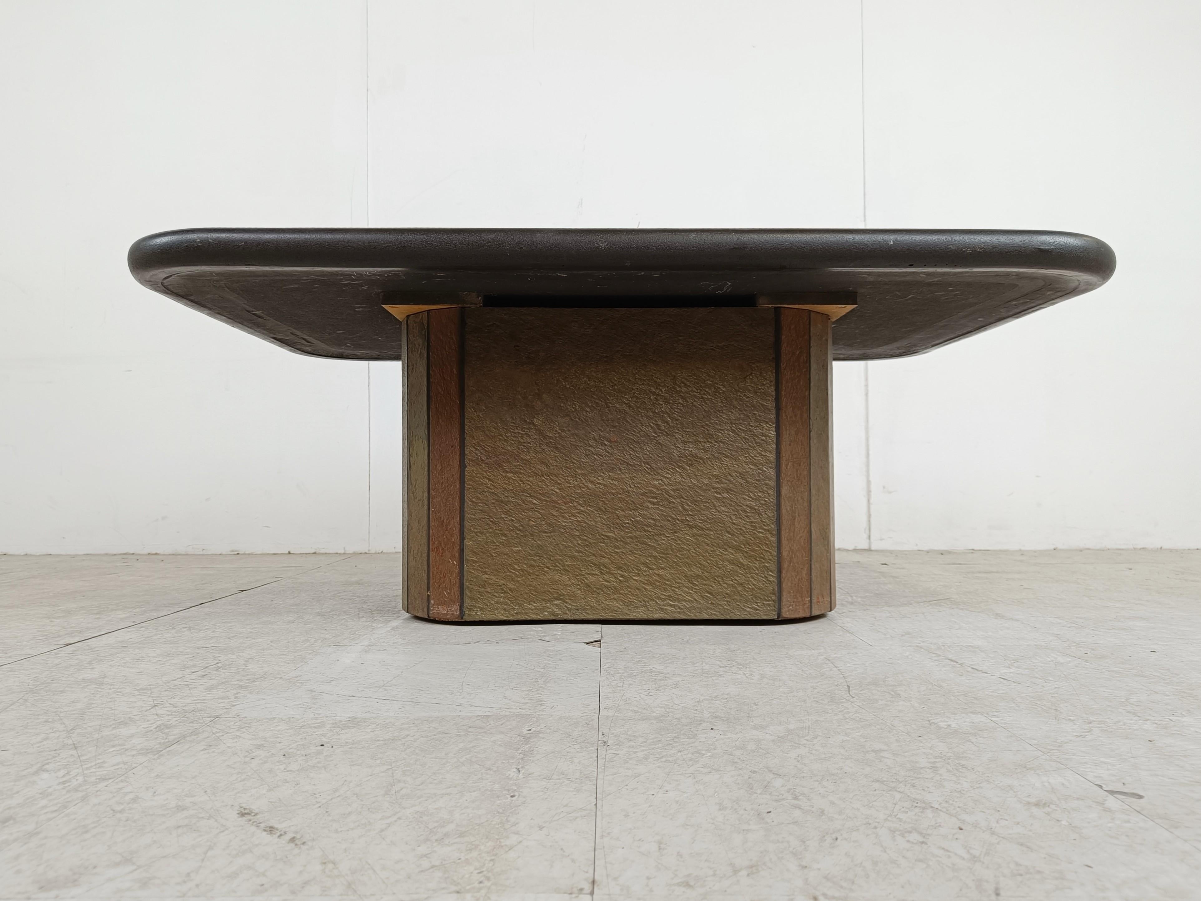Paul Kingma attributed coffee table, 1980s In Good Condition In HEVERLEE, BE