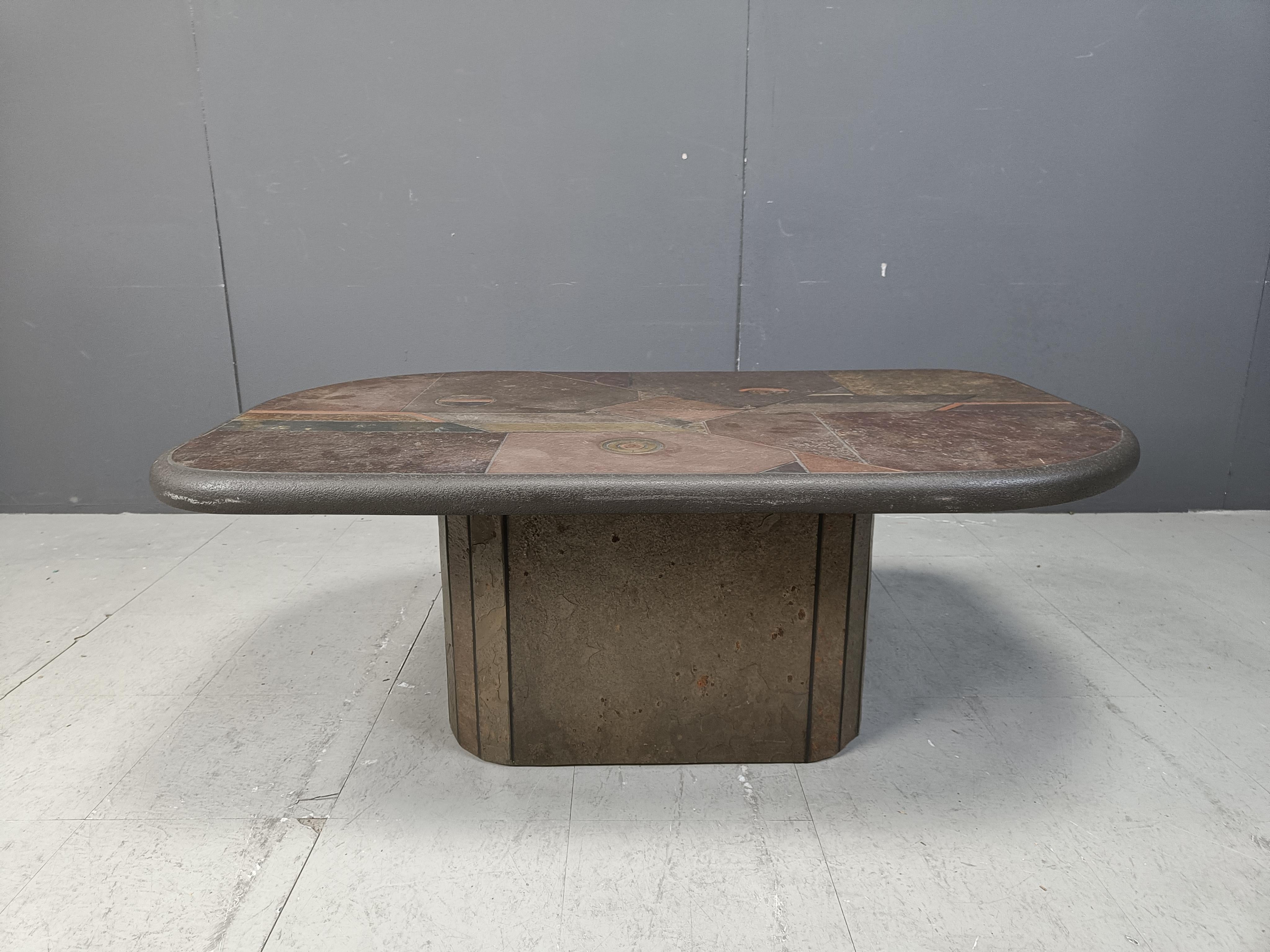 Paul Kingma Attributed coffee table, 1980s In Good Condition For Sale In Leuven, Vlaams Gewest