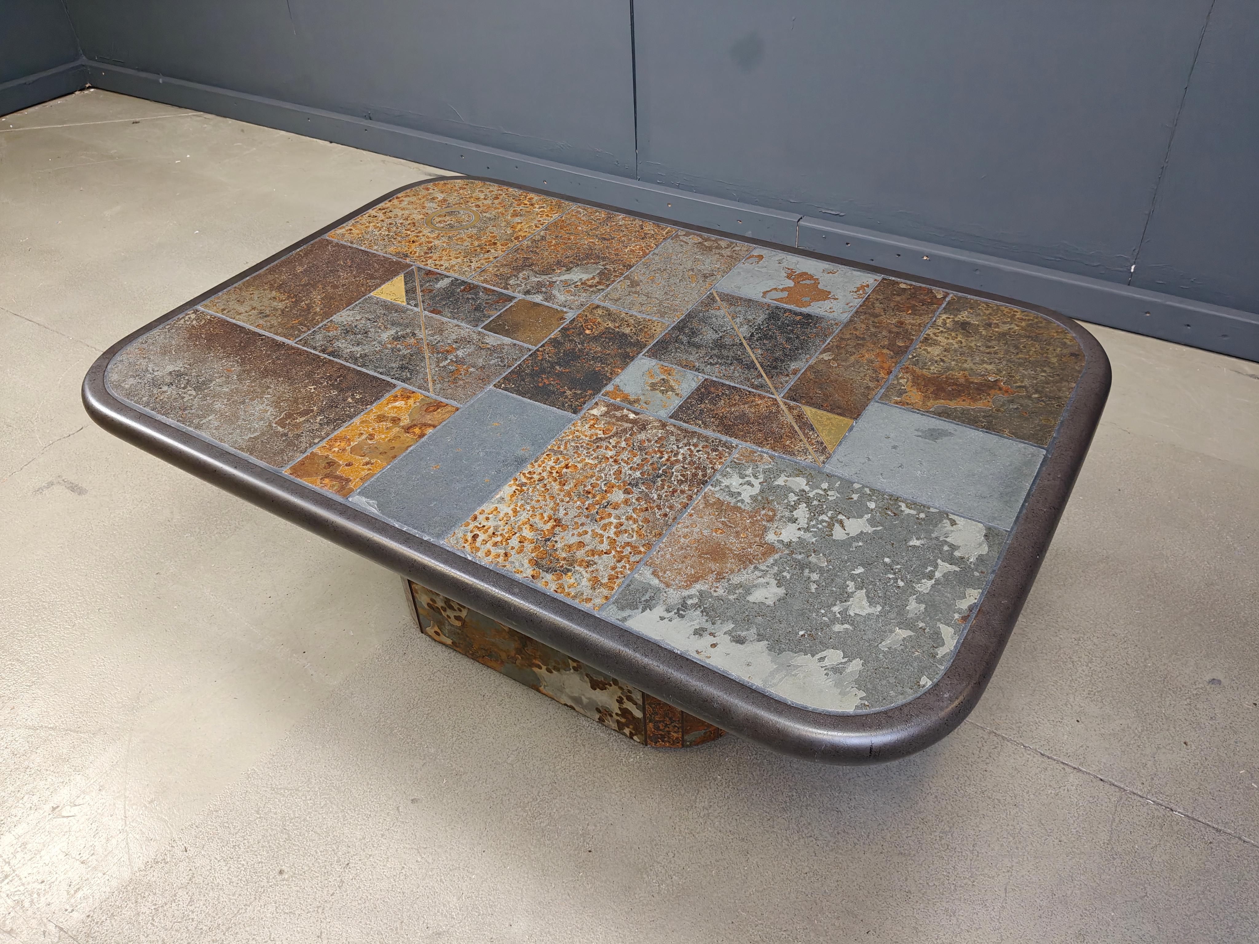 Paul Kingma attributed coffee table, 1980s In Good Condition For Sale In Leuven, Vlaams Gewest