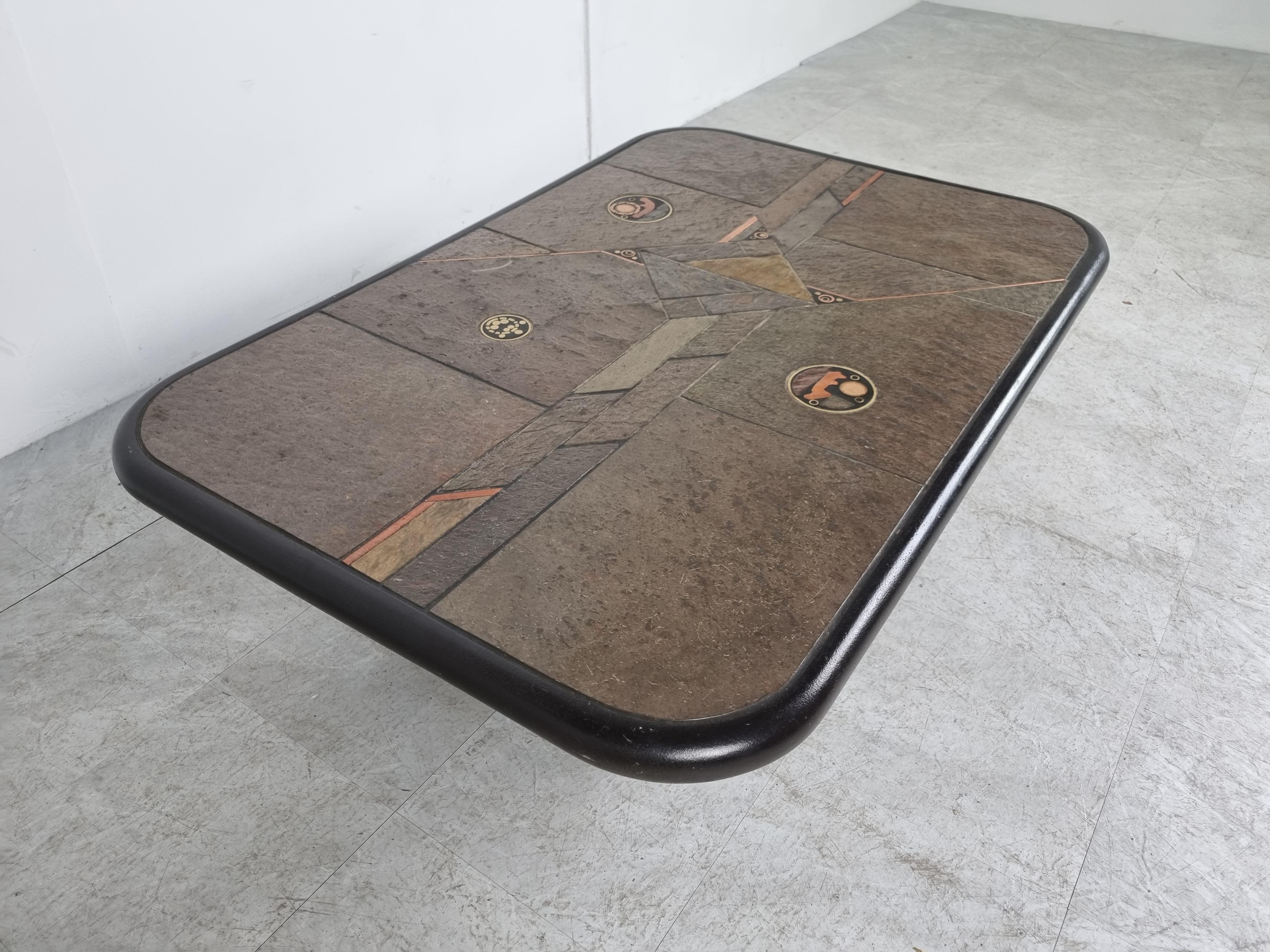 Late 20th Century Paul Kingma Attributed Coffee Table, 1980s For Sale