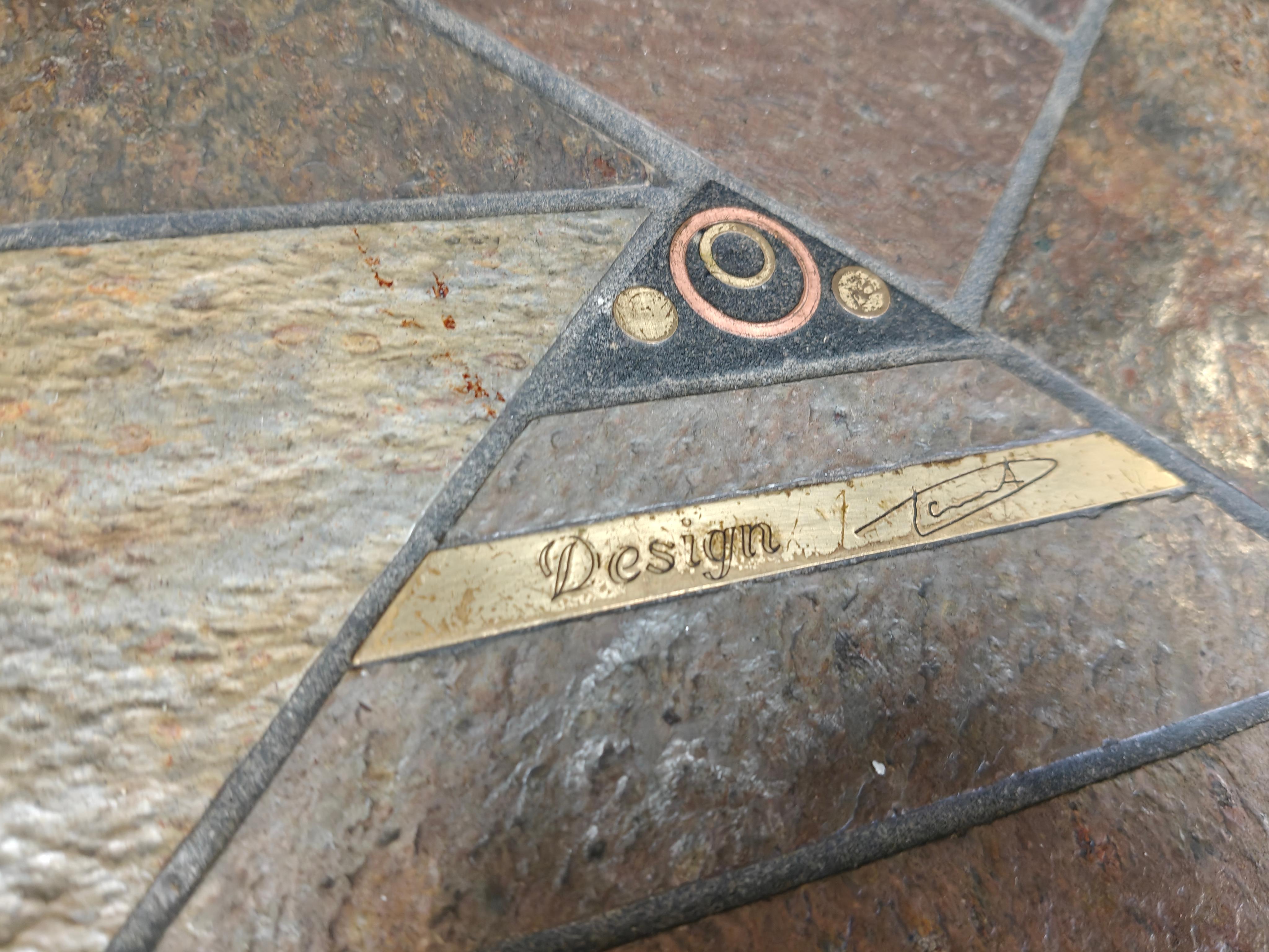 Mesa de centro atribuida a Paul Kingma, años 80 Piedra en venta