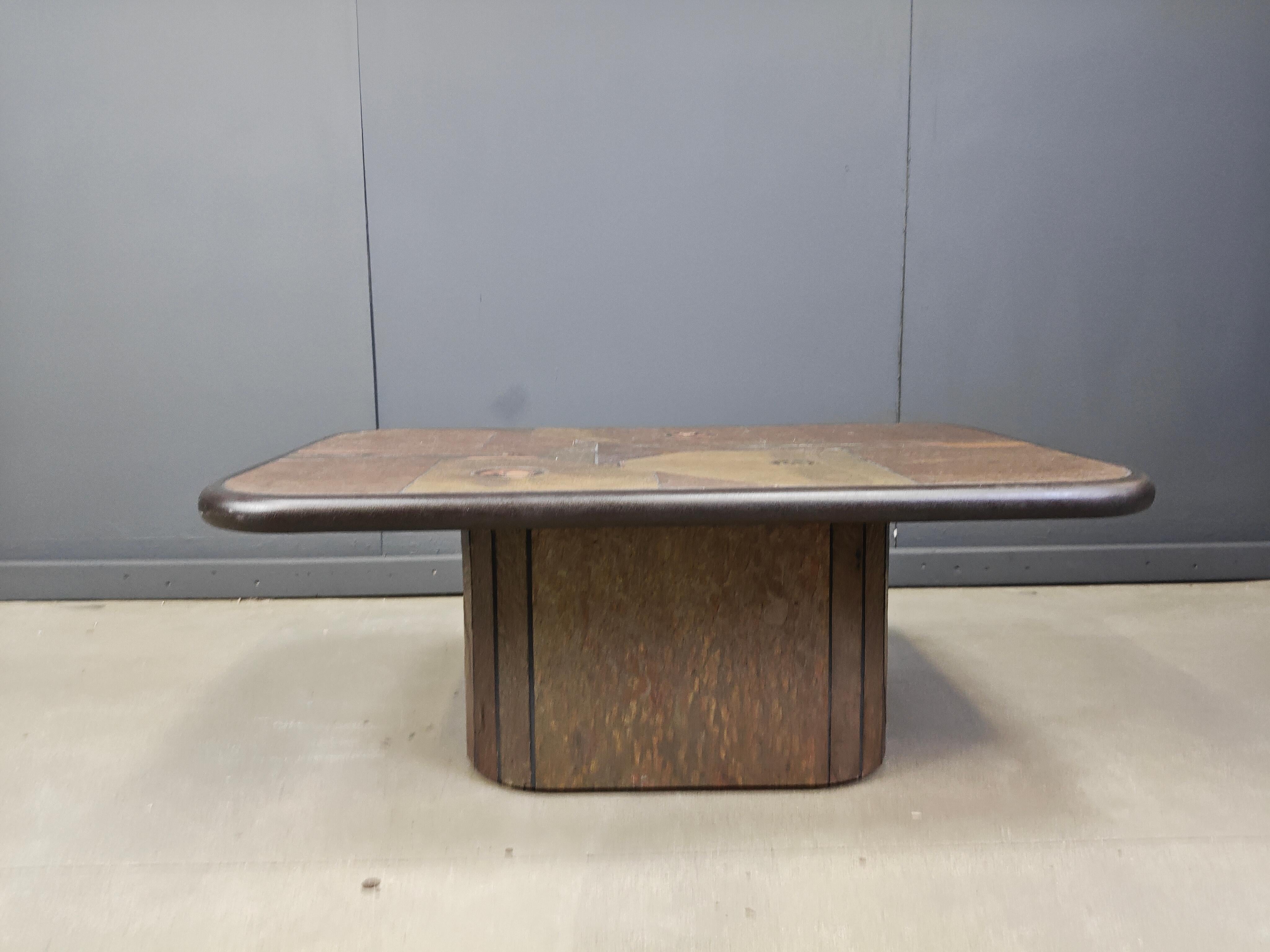 Mesa de centro atribuida a Paul Kingma, años 80 en venta 2