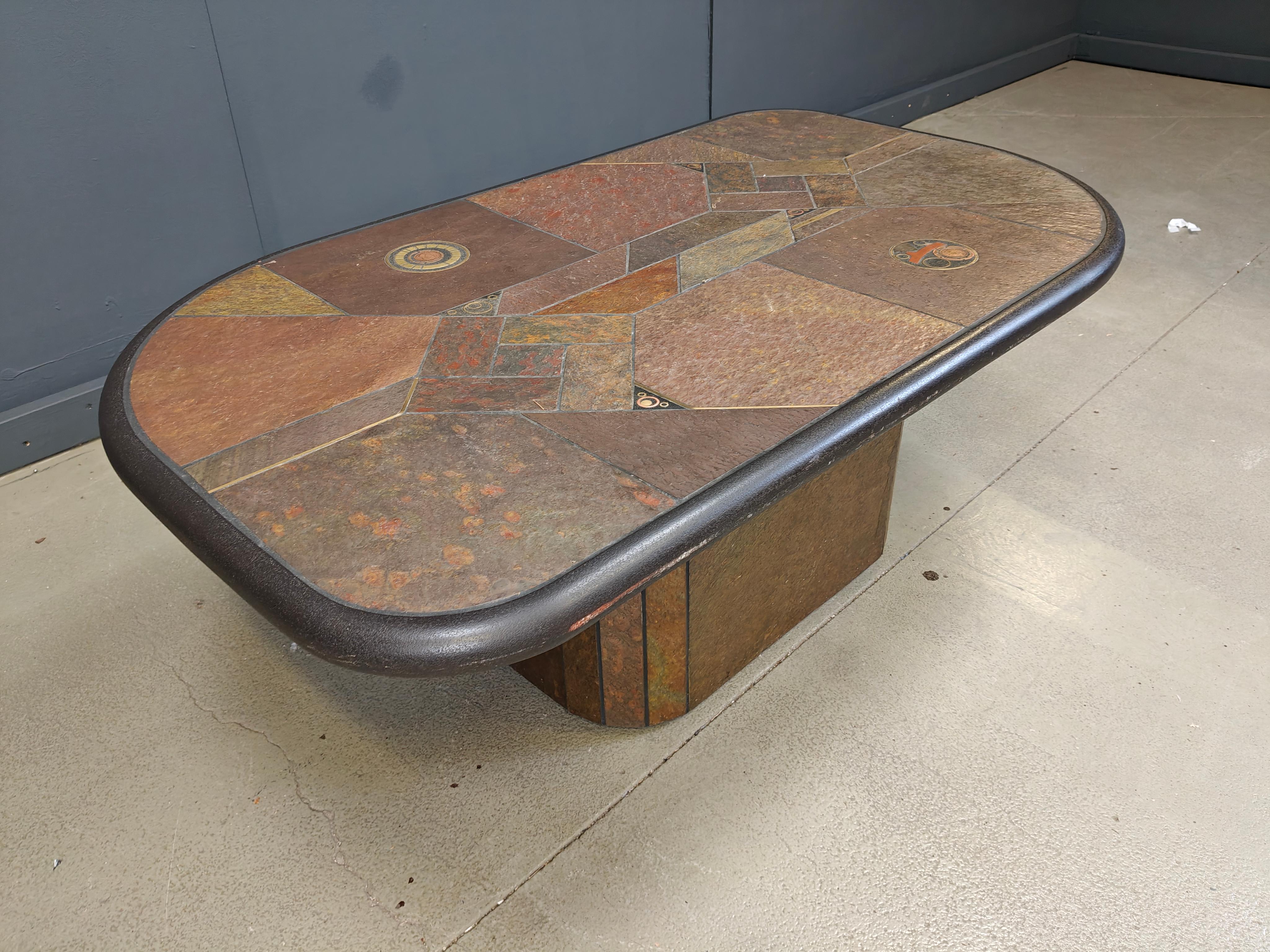 Mesa de centro atribuida a Paul Kingma, años 80 en venta 2
