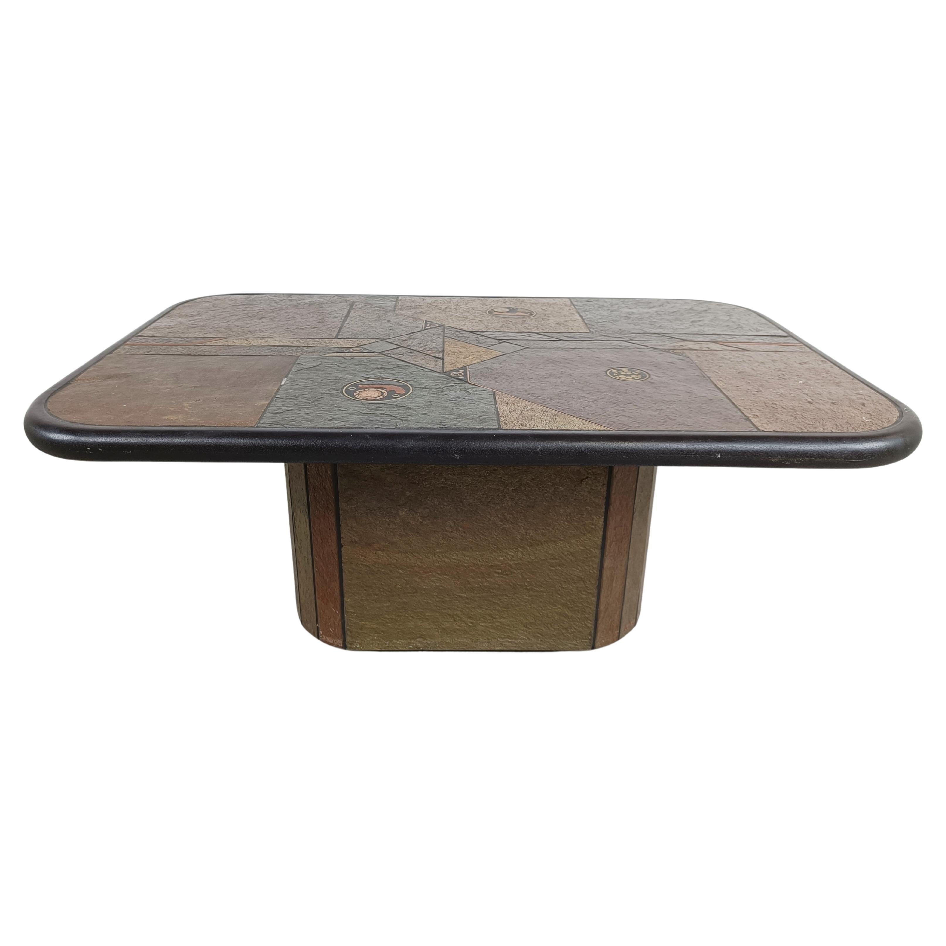 Paul Kingma attributed coffee table, 1980s For Sale
