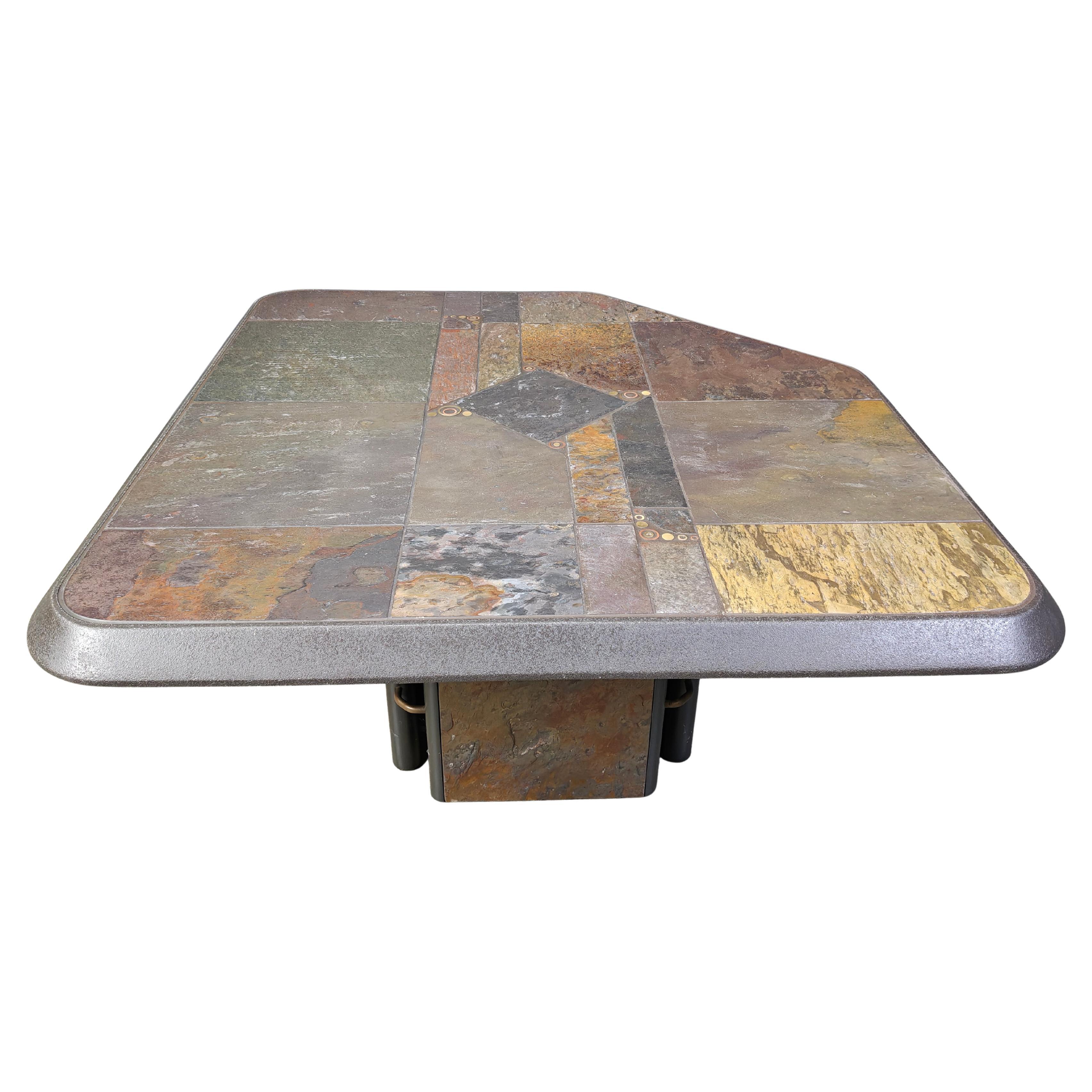 Paul Kingma attributed coffee table, 1980s For Sale
