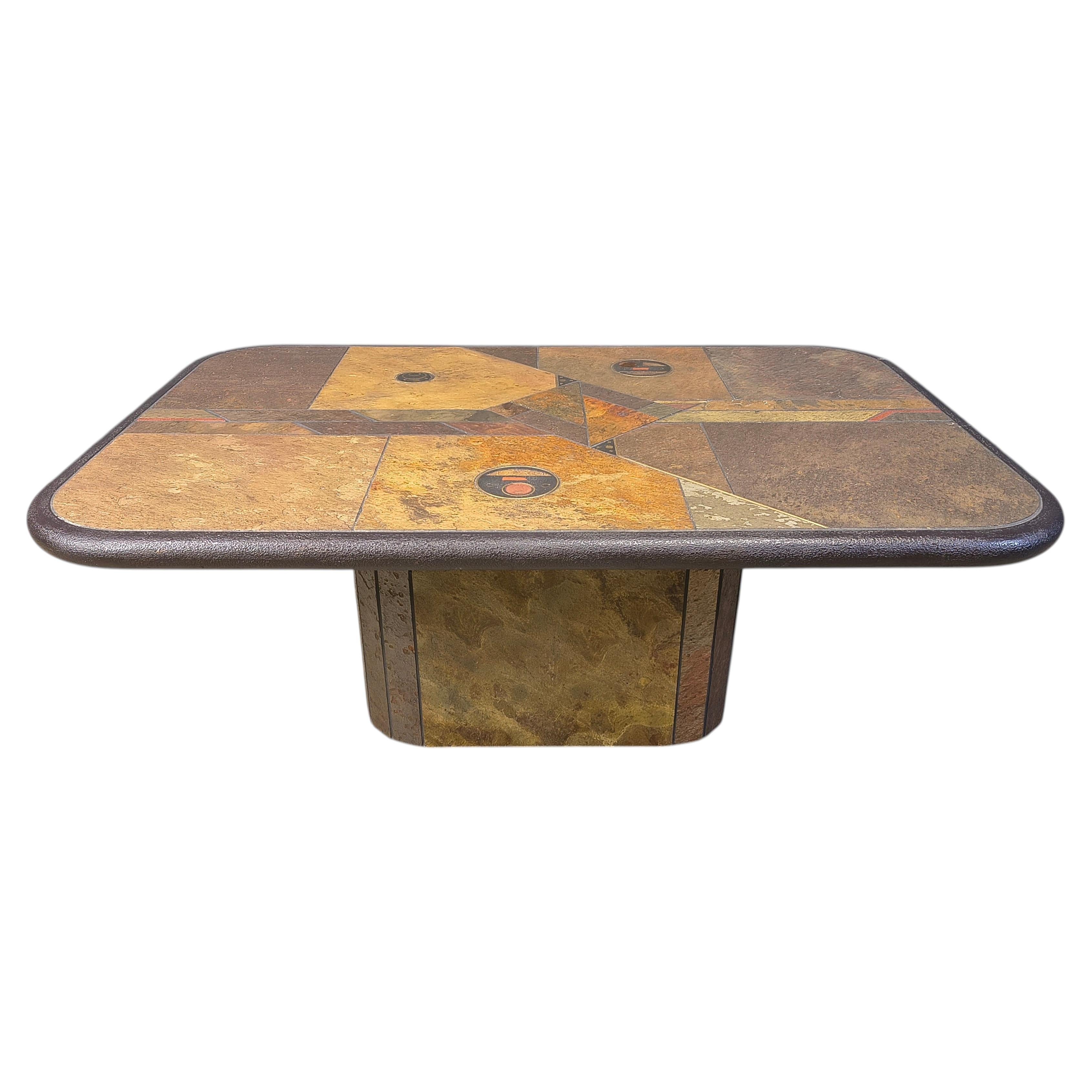Paul Kingma attributed coffee table, 1980s For Sale