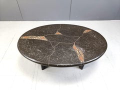 Paul Kingma attributed oval coffee table, 1980s