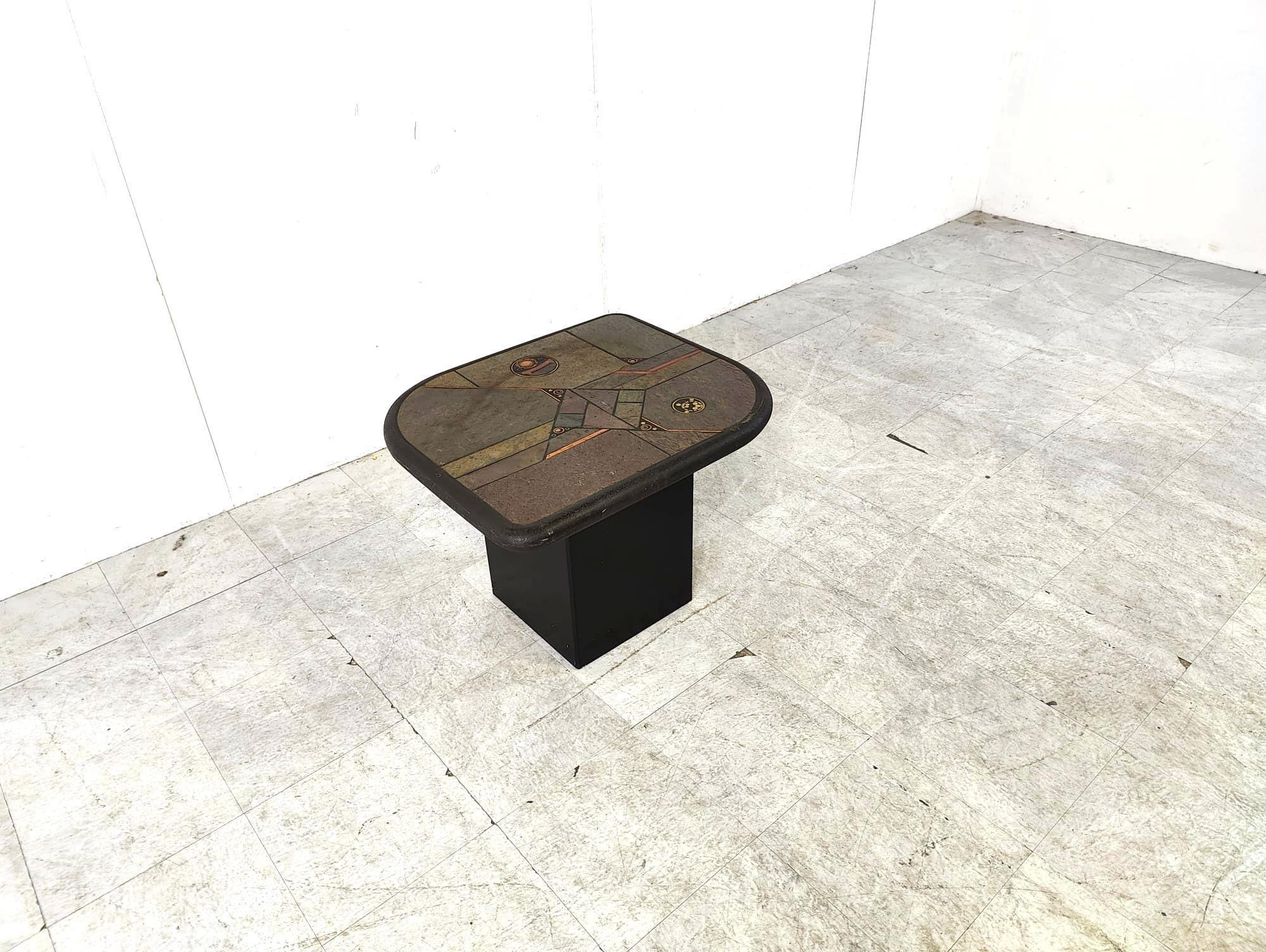 Paul Kingma attributed side table, 1980s In Good Condition In HEVERLEE, BE