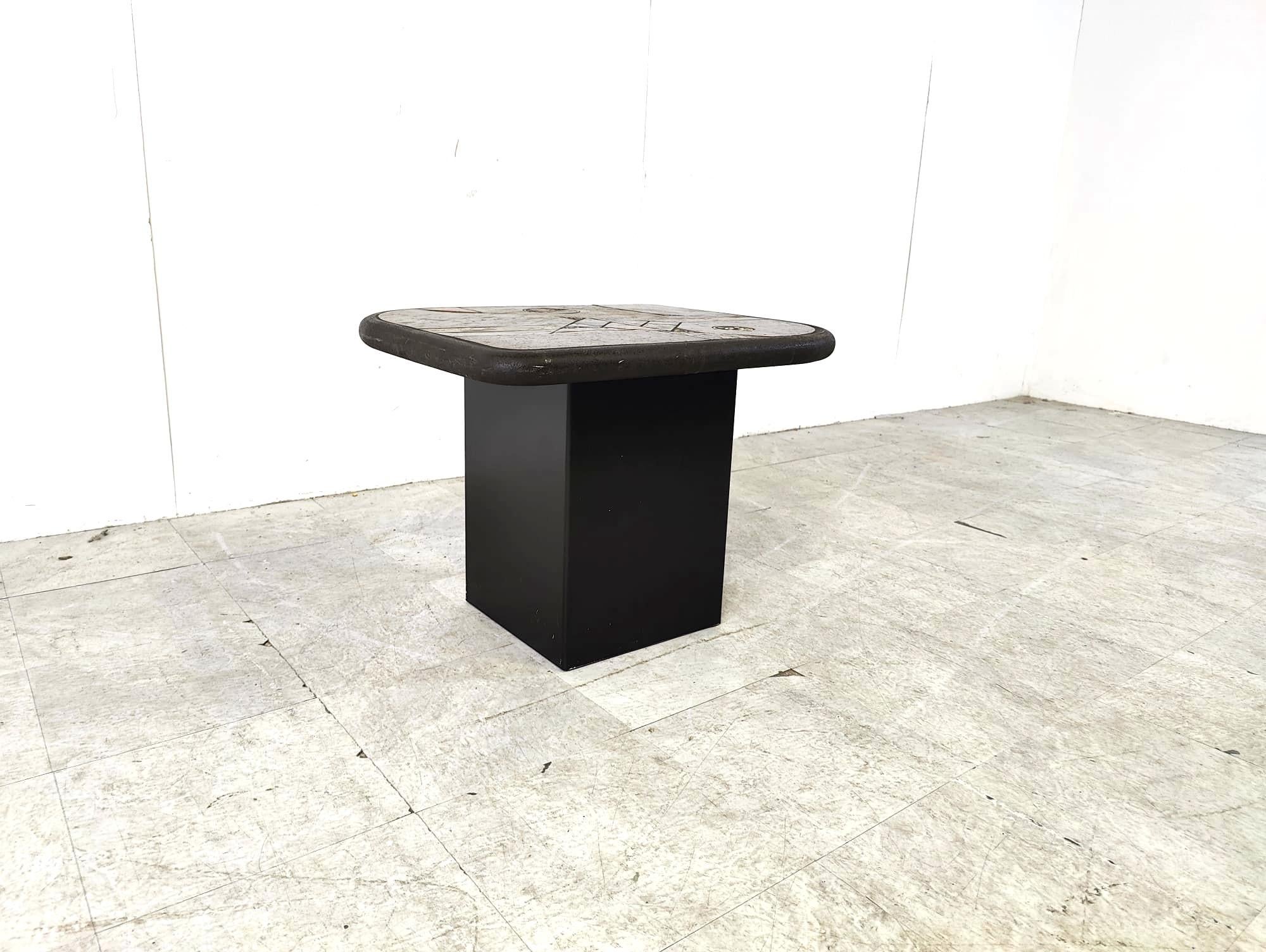 Paul Kingma attributed side table, 1980s 1