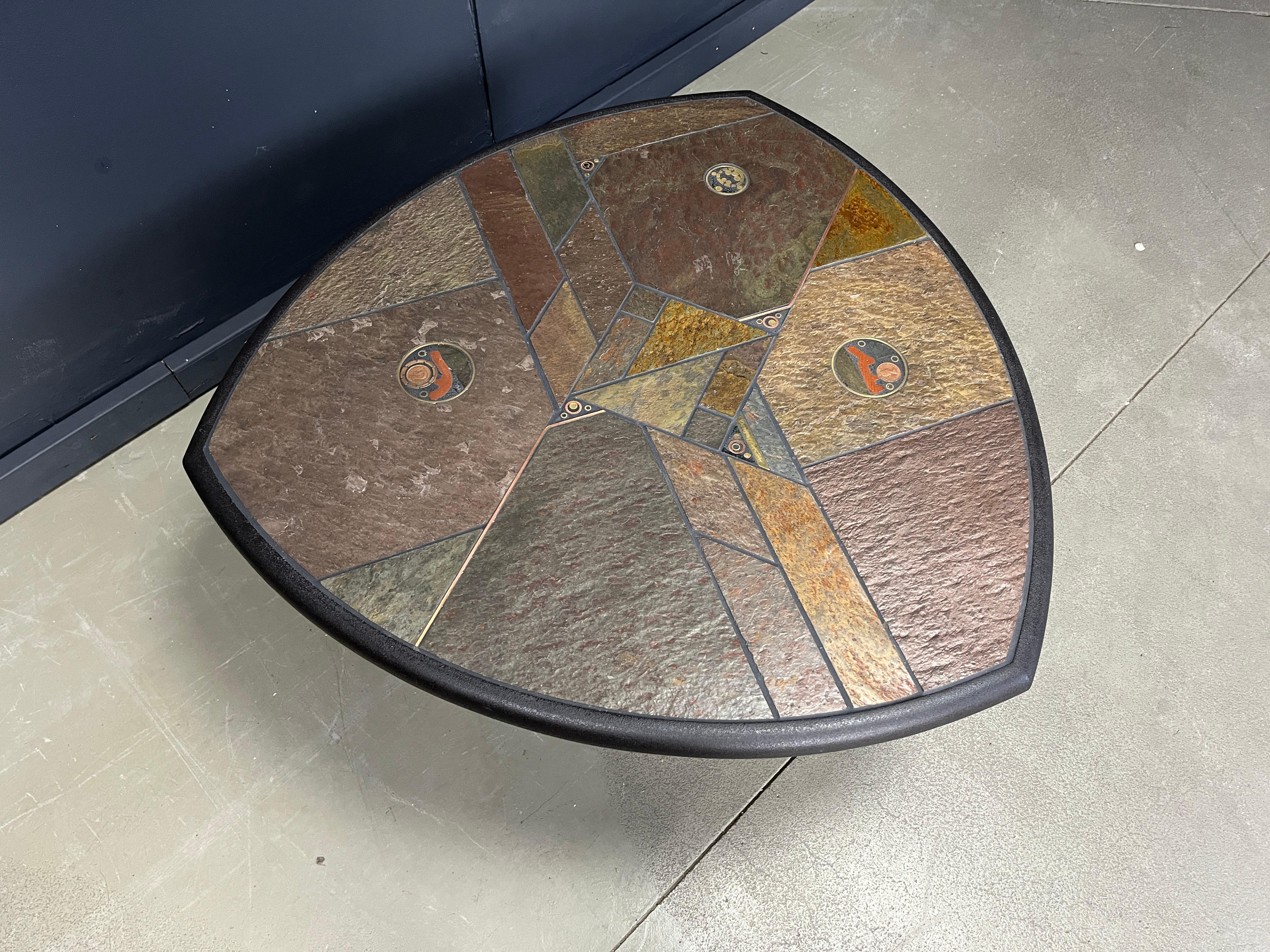Late 20th Century Paul Kingma attributed triangular coffee table, 1980s