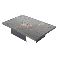 Paul Kingma black rectangular coffee table Netherlands 1980