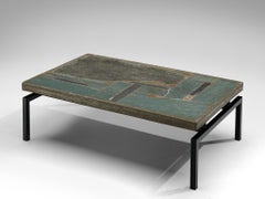 Paul Kingma Couchtisch aus Schiefer und keramischem Stein