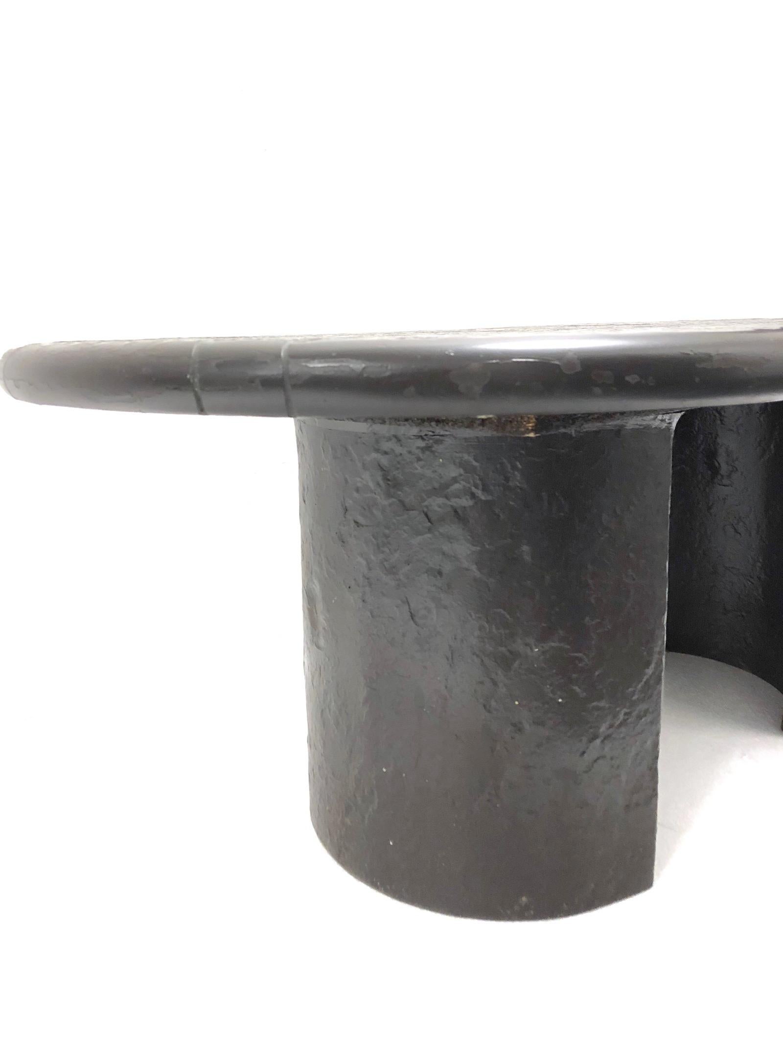 Paul Kingma Coffee Table, Signed, Slate with Brass Inlay, 1980s Dutch 9