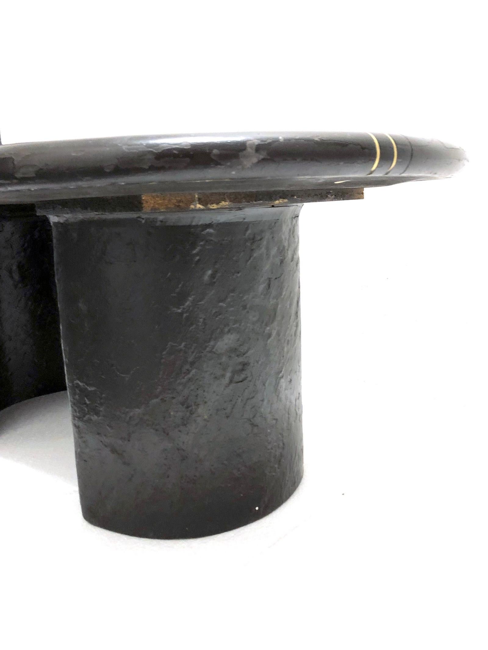 Paul Kingma Coffee Table, Signed, Slate with Brass Inlay, 1980s Dutch 10