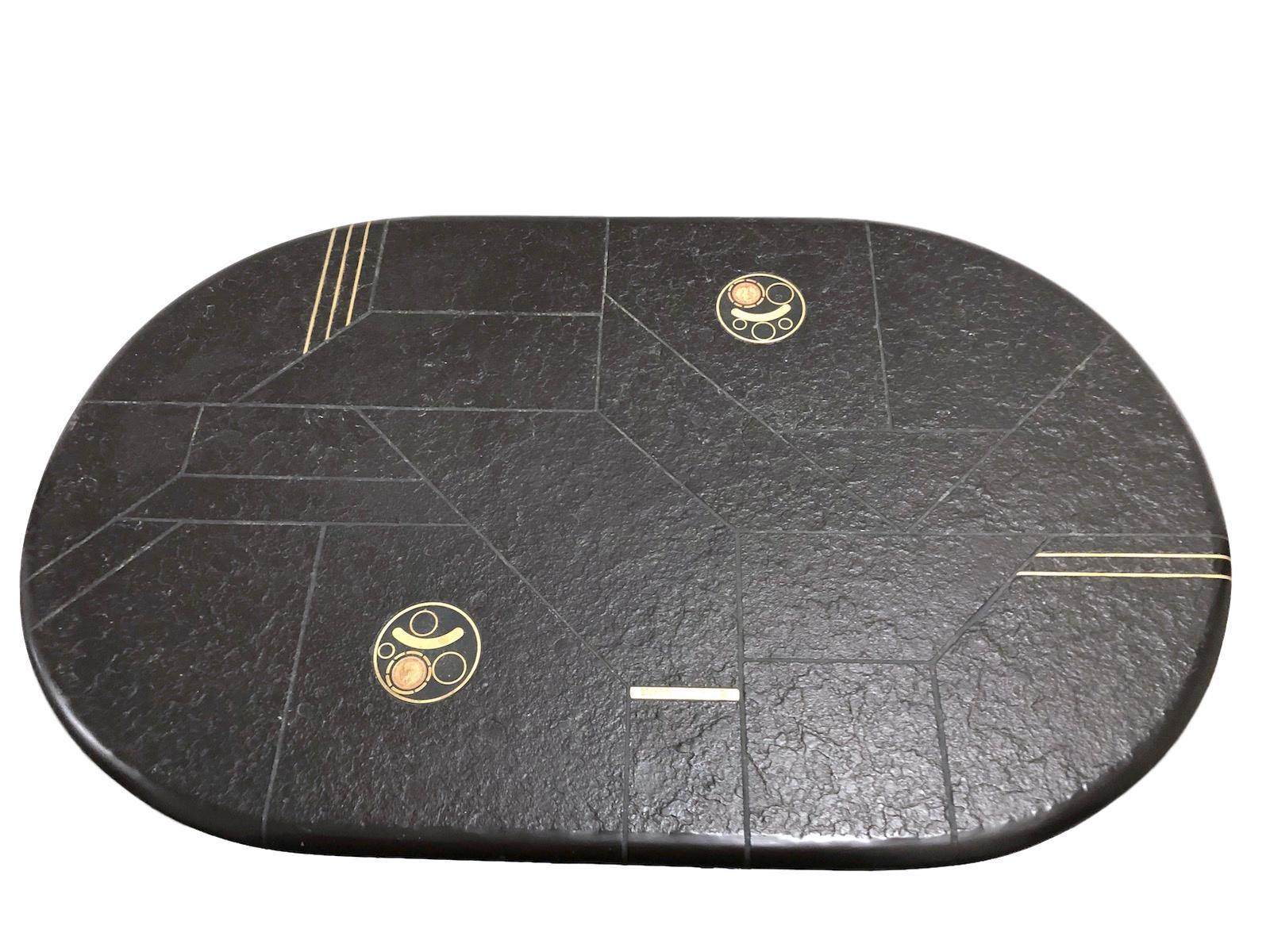 Offered is this beautiful coffee table. Bold & strong this table signed by the sculptor Paul Kingma is an early and solid example of his passion for creating unique pieces influenced by the Brutalist style of the period.
As early as the 1970s Dutch