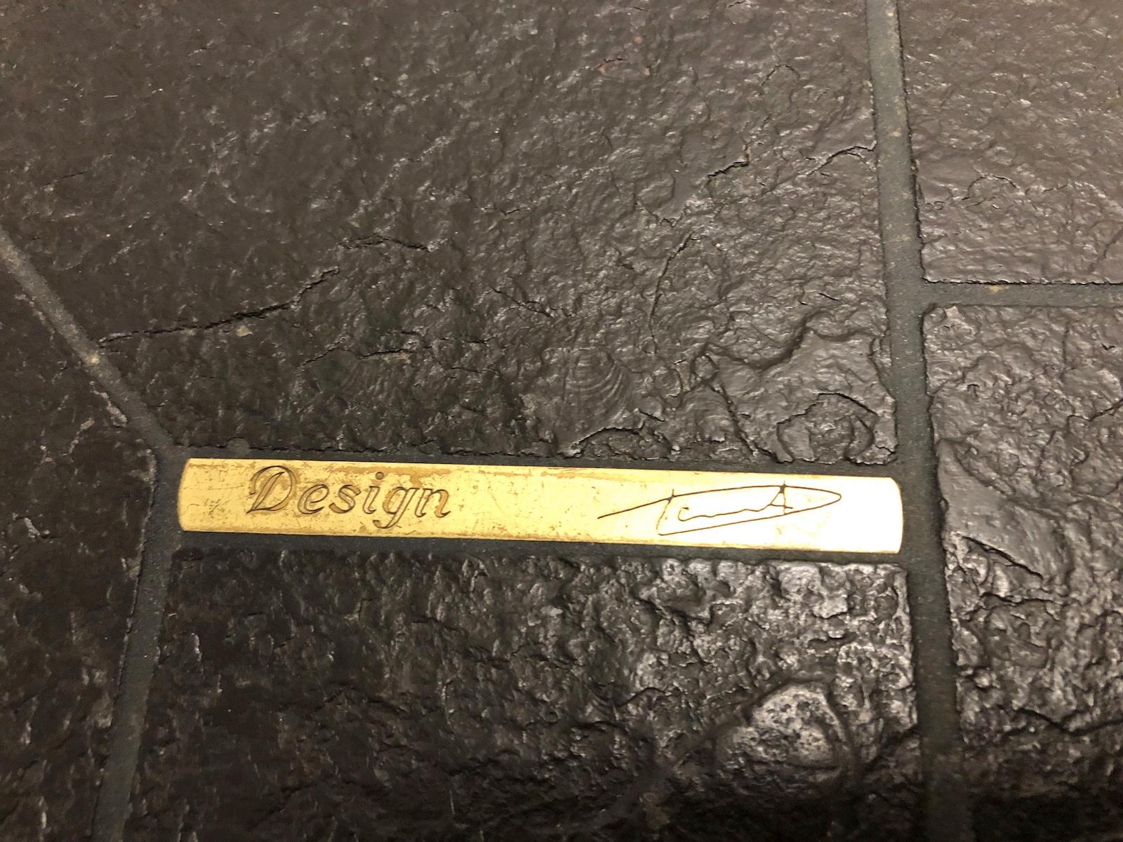 Paul Kingma Coffee Table, Signed, Slate with Brass Inlay, 1980s Dutch 1