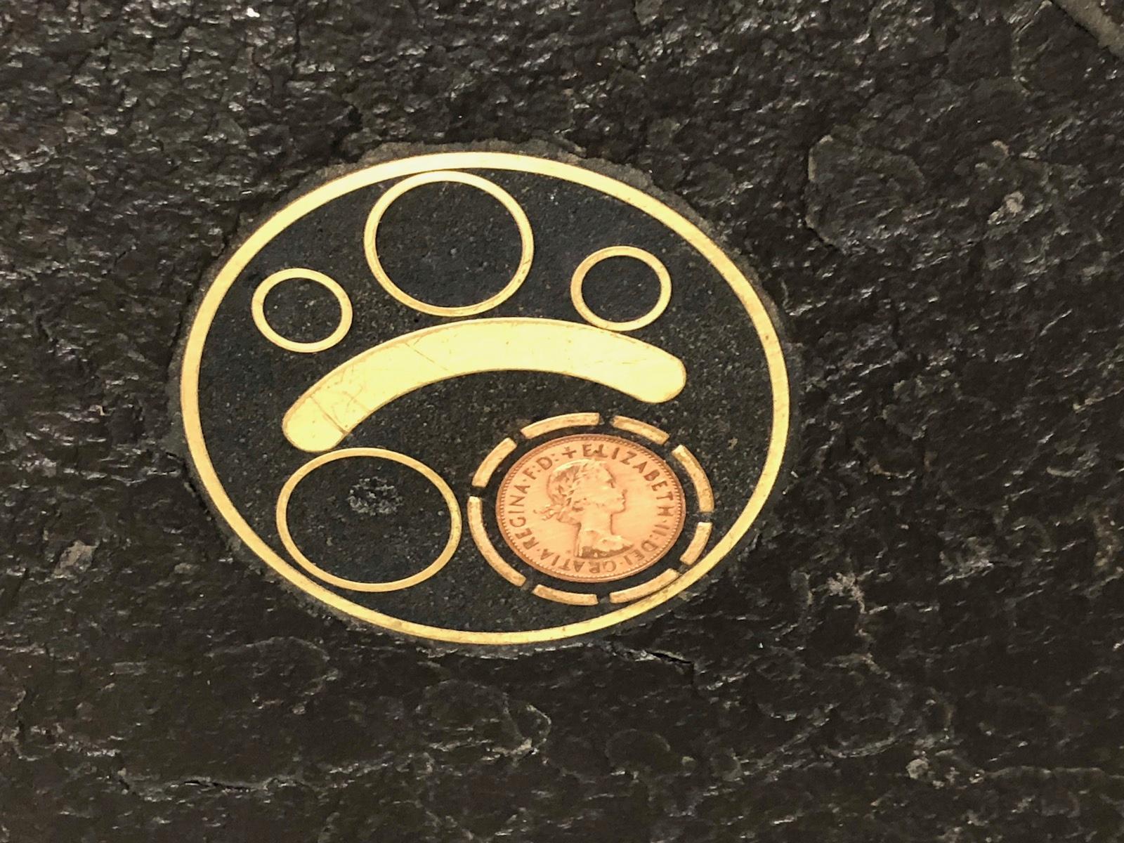 Paul Kingma Coffee Table, Signed, Slate with Brass Inlay, 1980s Dutch 2