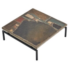 Paul Kingma coffee table square large Netherlands 1972