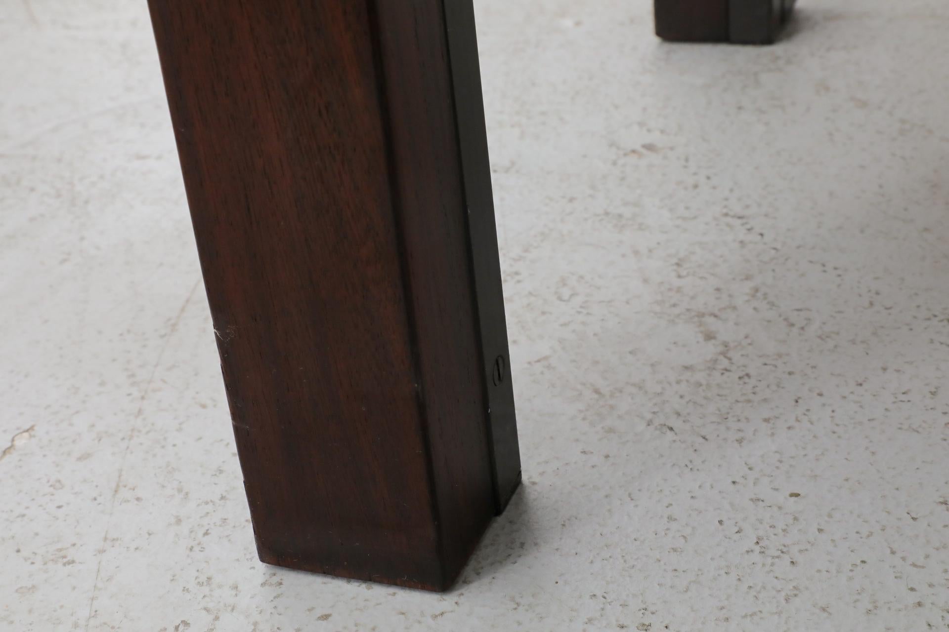 Paul Kingma Inspired Mixed Slate & Stone Coffee Table with Wood and Metal Base For Sale 9