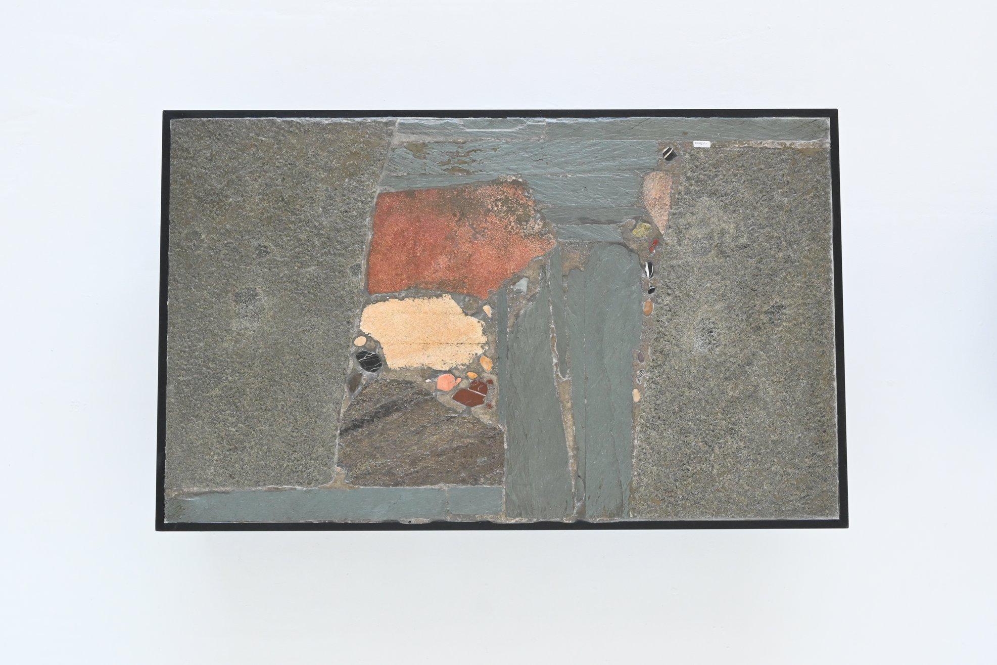 Paul Kingma rectangular coffee table abstract artwork The Netherlands 1970 For Sale 12