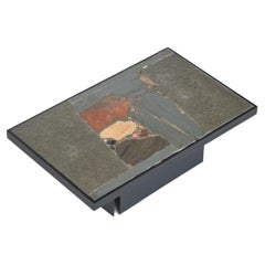 Table basse rectangulaire Paul Kingma, œuvre d'art abstraite, Pays-Bas, 1970