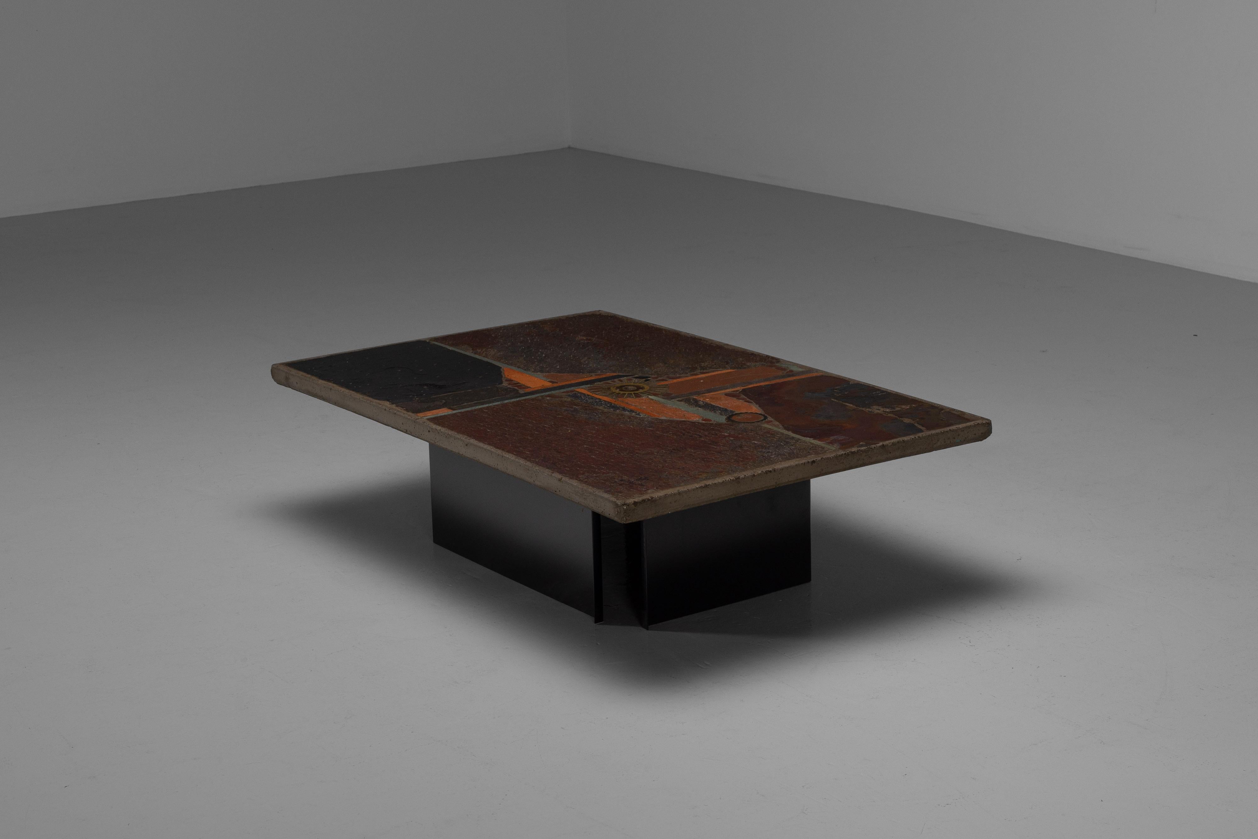 Late 20th Century Paul Kingma rectangular coffee table Netherlands 1978 For Sale