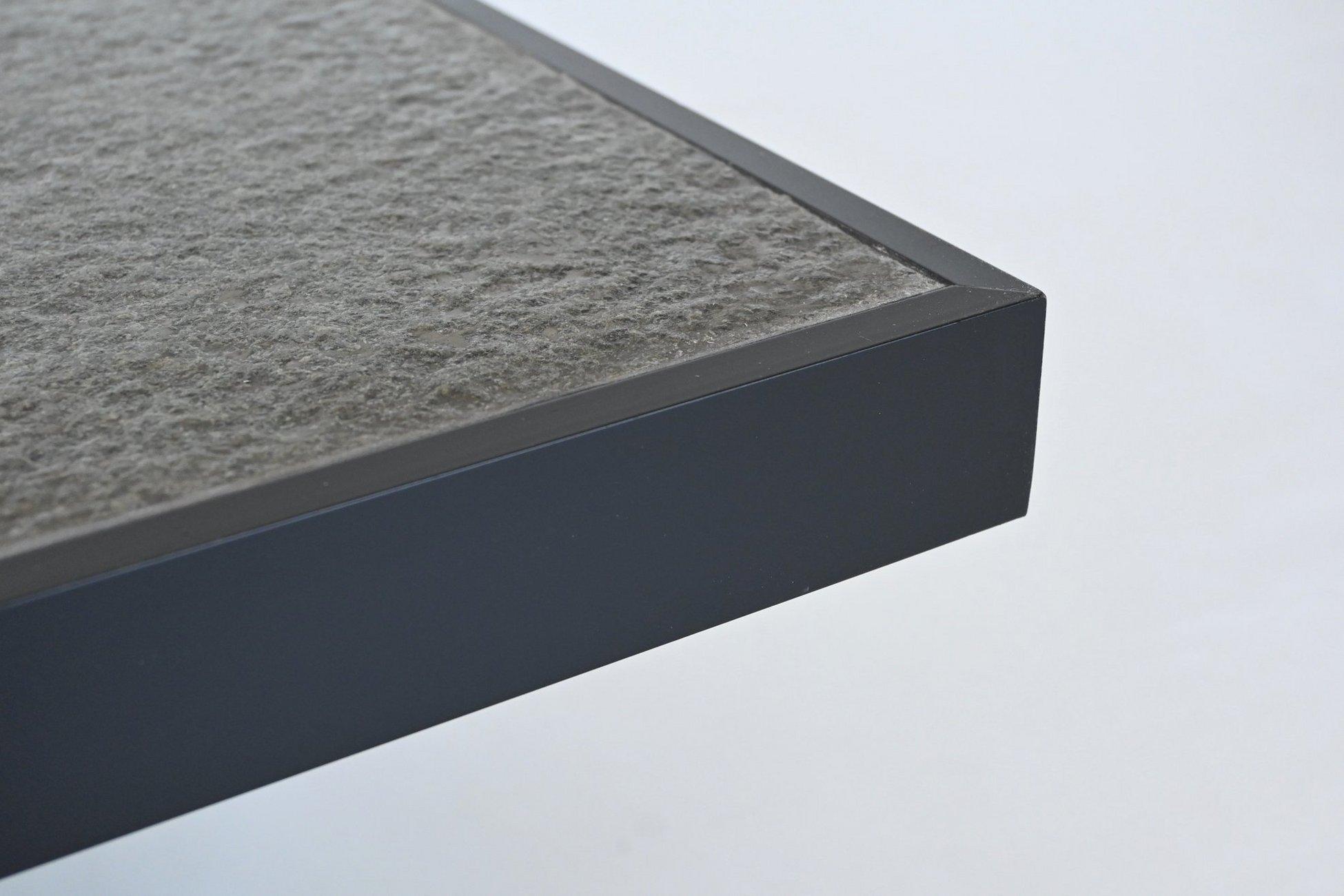 Paul Kingma rectangular shaped coffee table abstract artwork Netherlands 1970 7