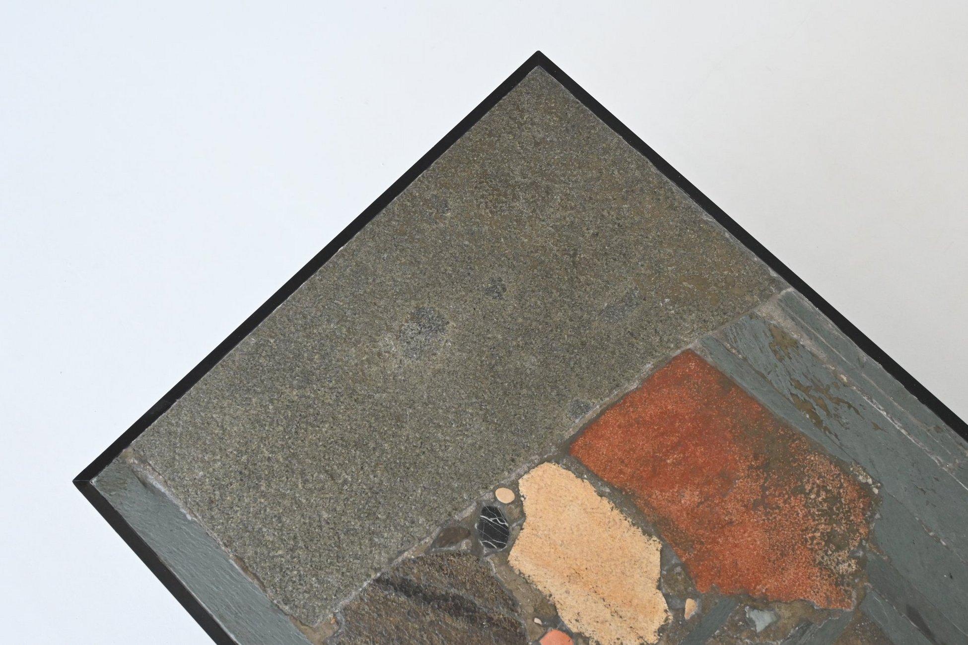 Paul Kingma rectangular shaped coffee table abstract artwork Netherlands 1970 8