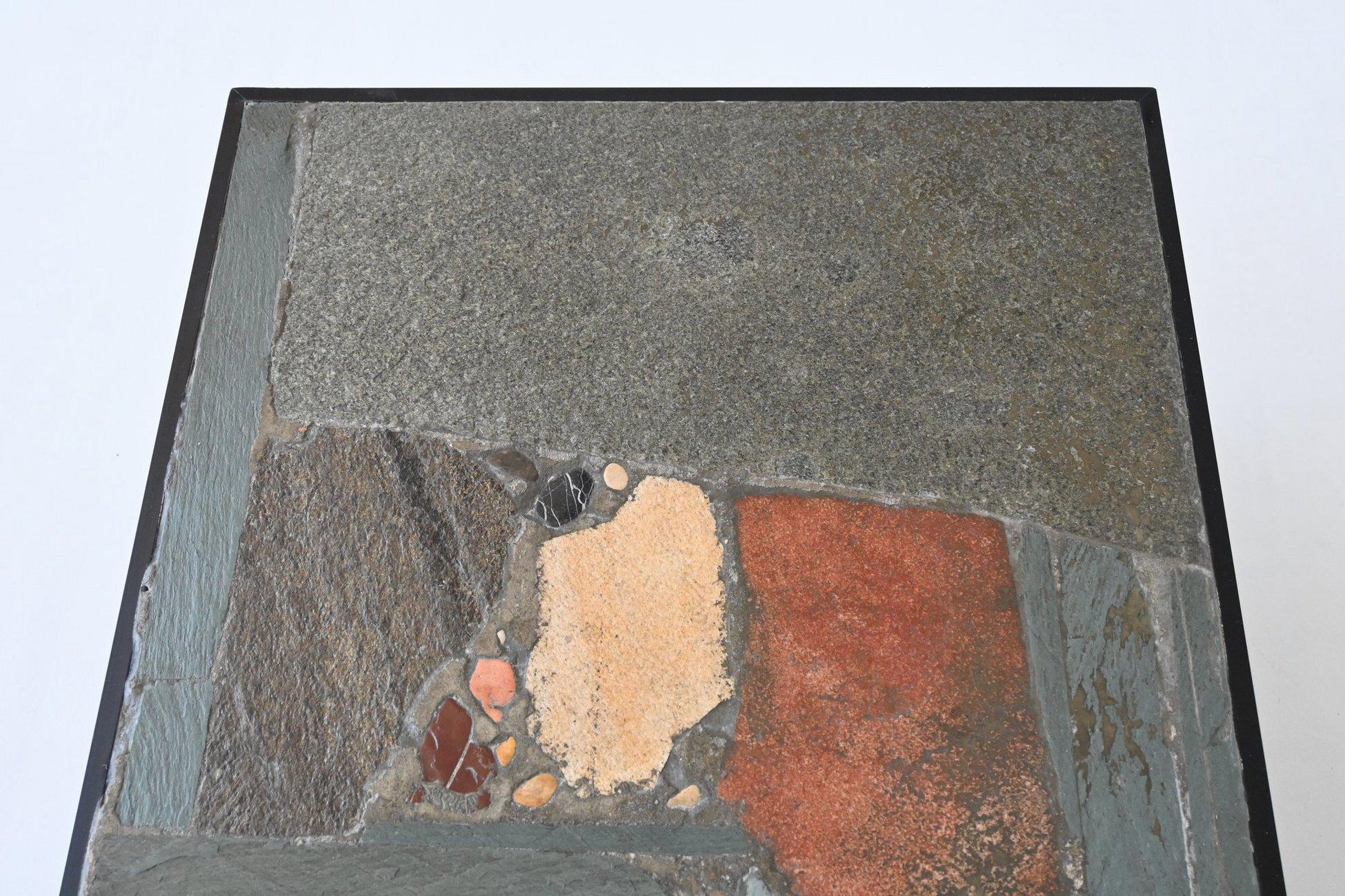 Paul Kingma rectangular shaped coffee table abstract artwork Netherlands 1970 9