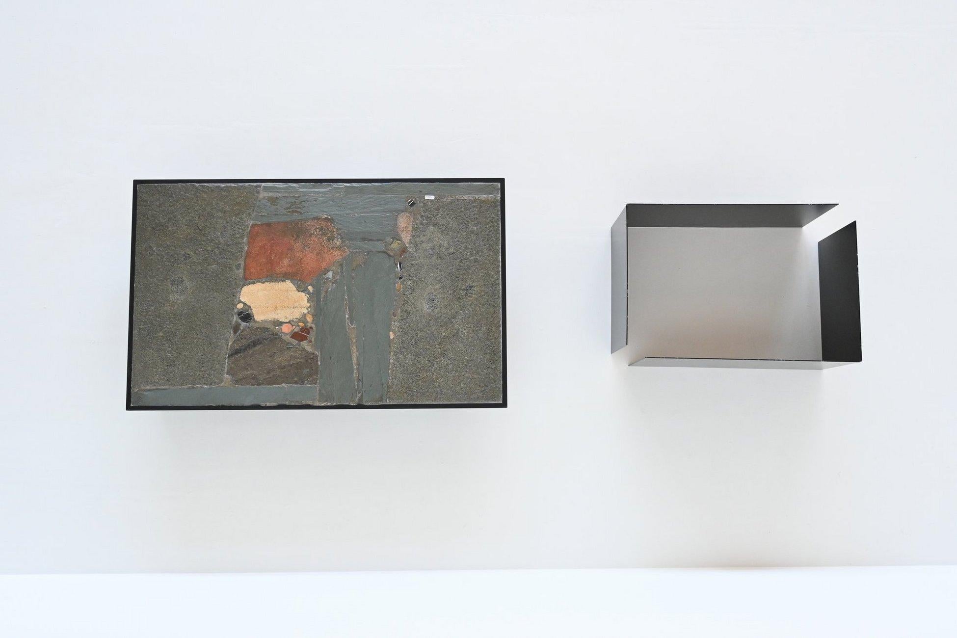 Paul Kingma rectangular shaped coffee table abstract artwork Netherlands 1970 13
