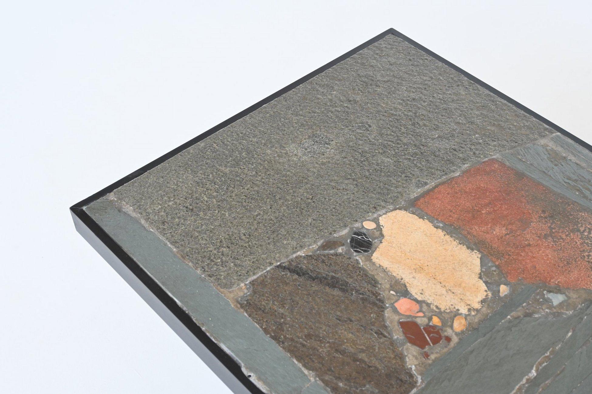Paul Kingma rectangular shaped coffee table abstract artwork Netherlands 1970 In Good Condition In Etten-Leur, NL