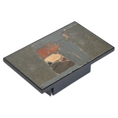 Paul Kingma rectangular shaped coffee table abstract artwork Netherlands 1970