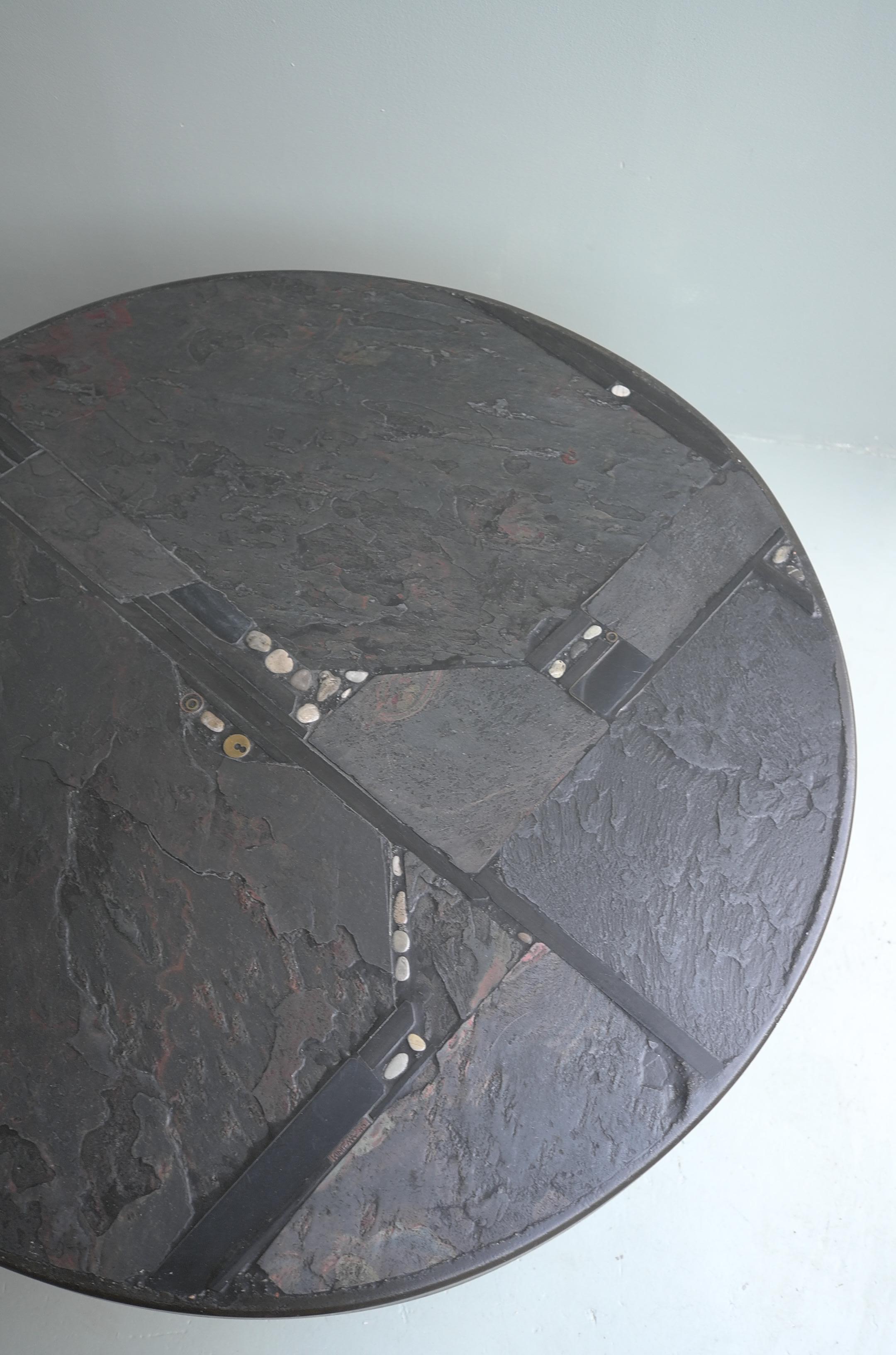 black stone side table