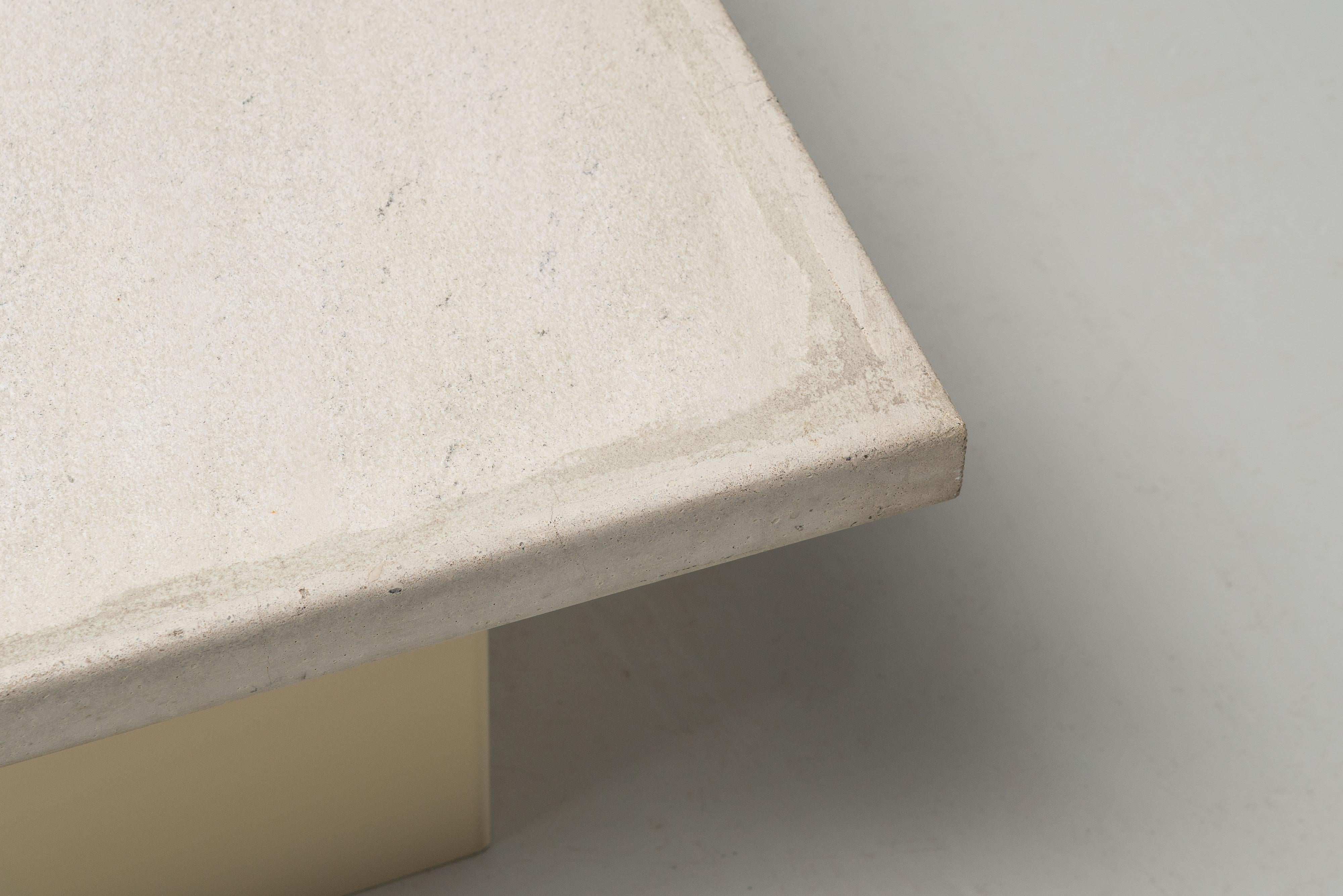 Paul Kingma sofa side table in white Netherlands 1986 8
